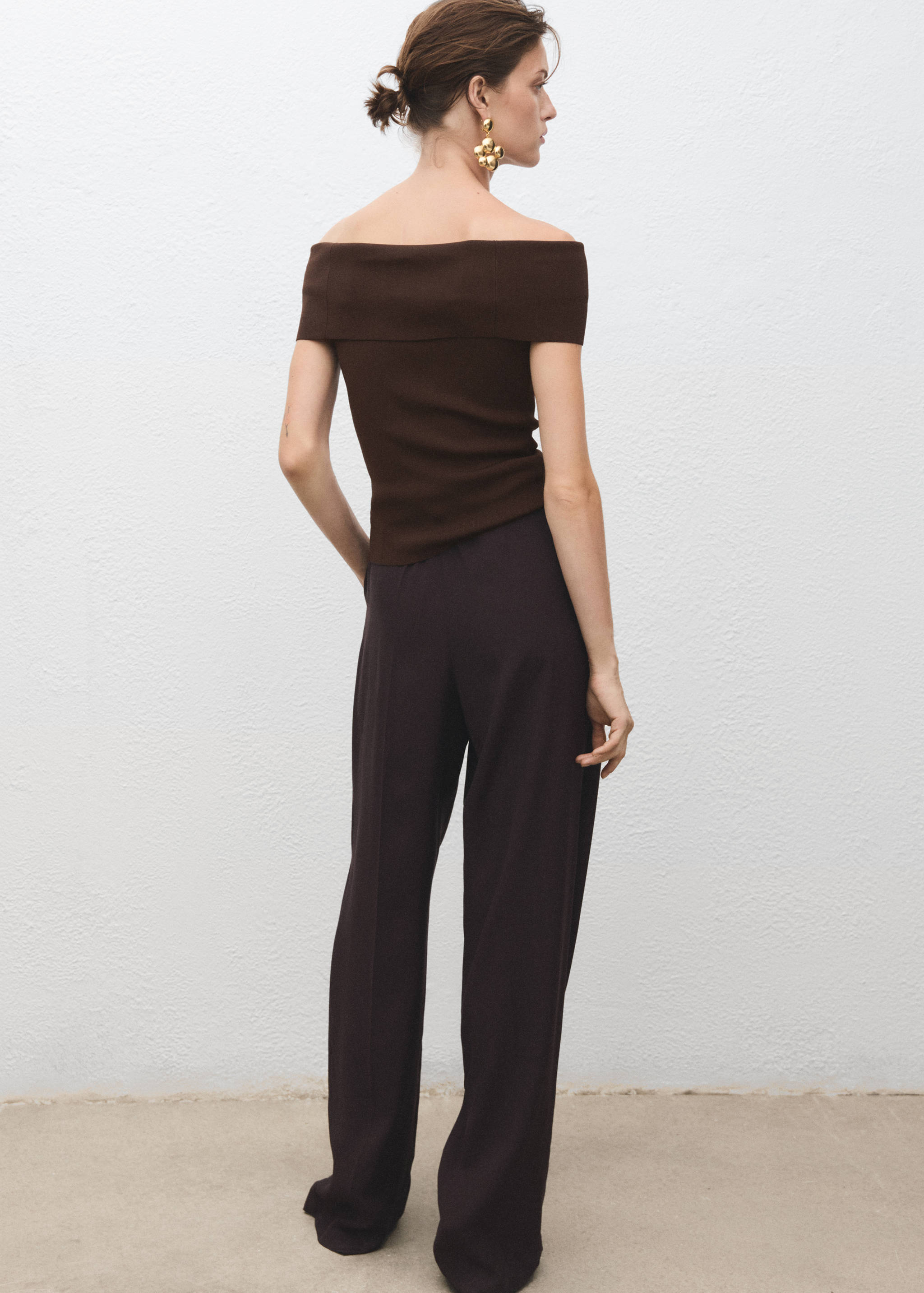 Трикотажный топ без бретелей - Обратная сторона изделия