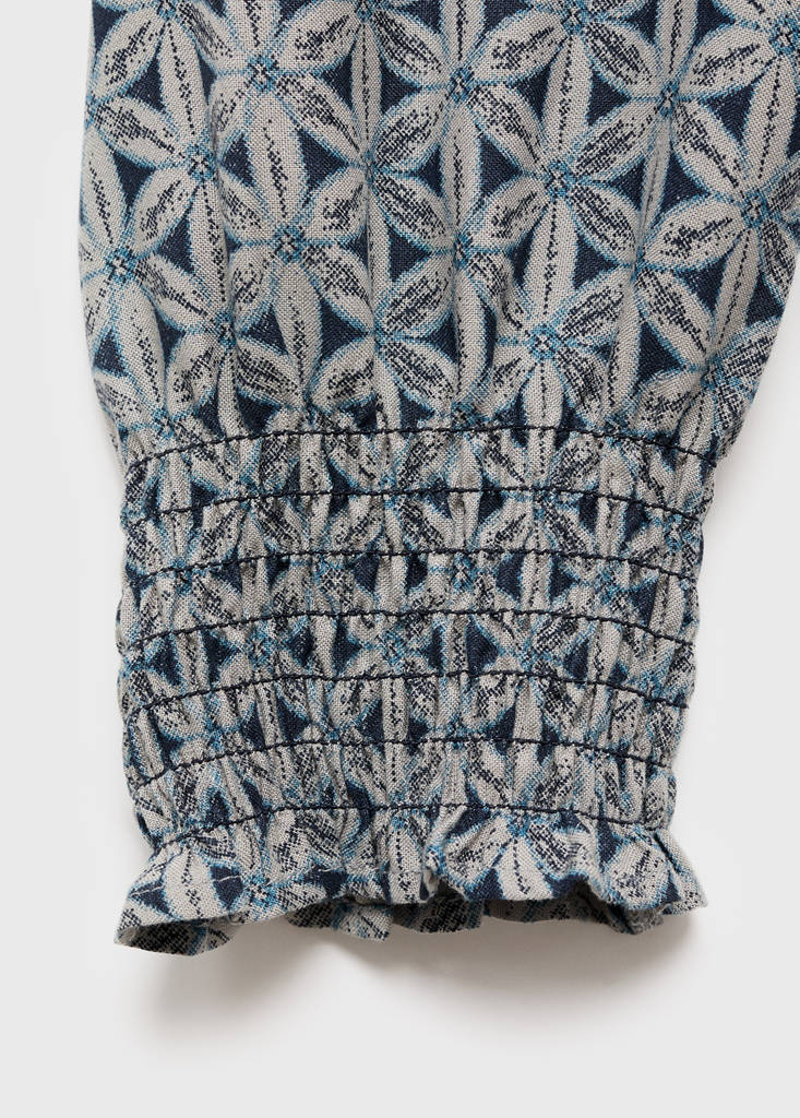 Floral print blouse — Grey