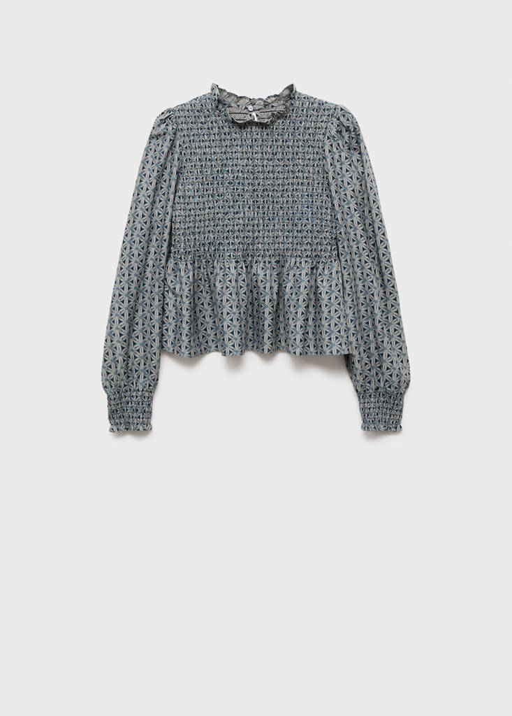 Floral print blouse — Grey