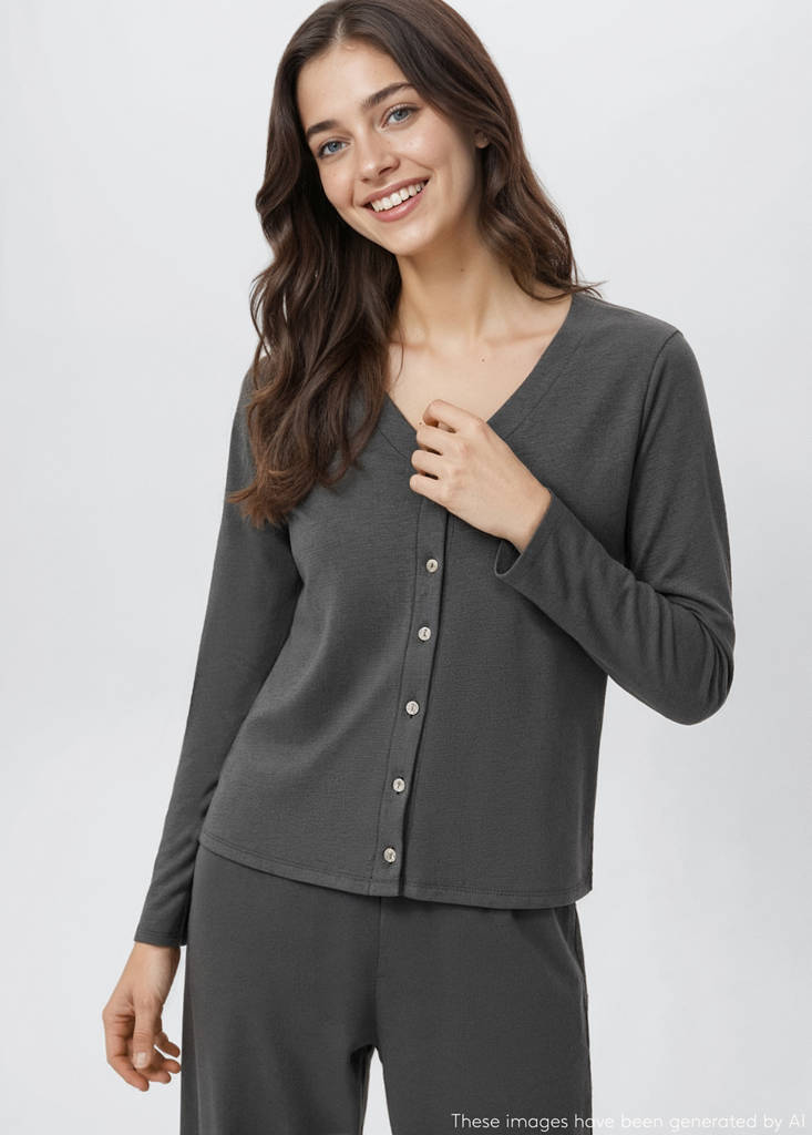 Long pyjama pack — Charcoal