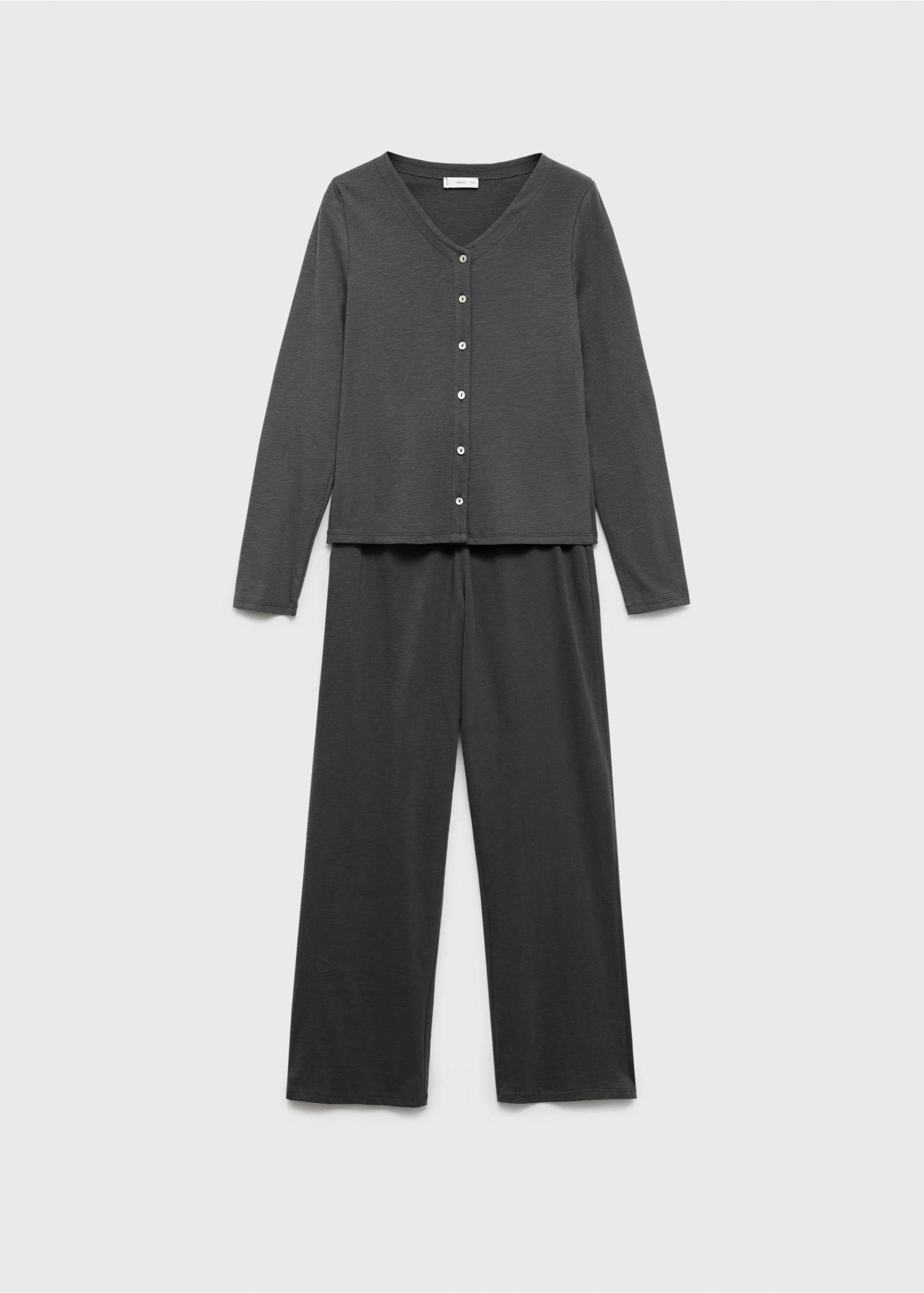 Комплект длинная пижама - Изделие без модели, Угольно-серый. Ref: 17054776-00.