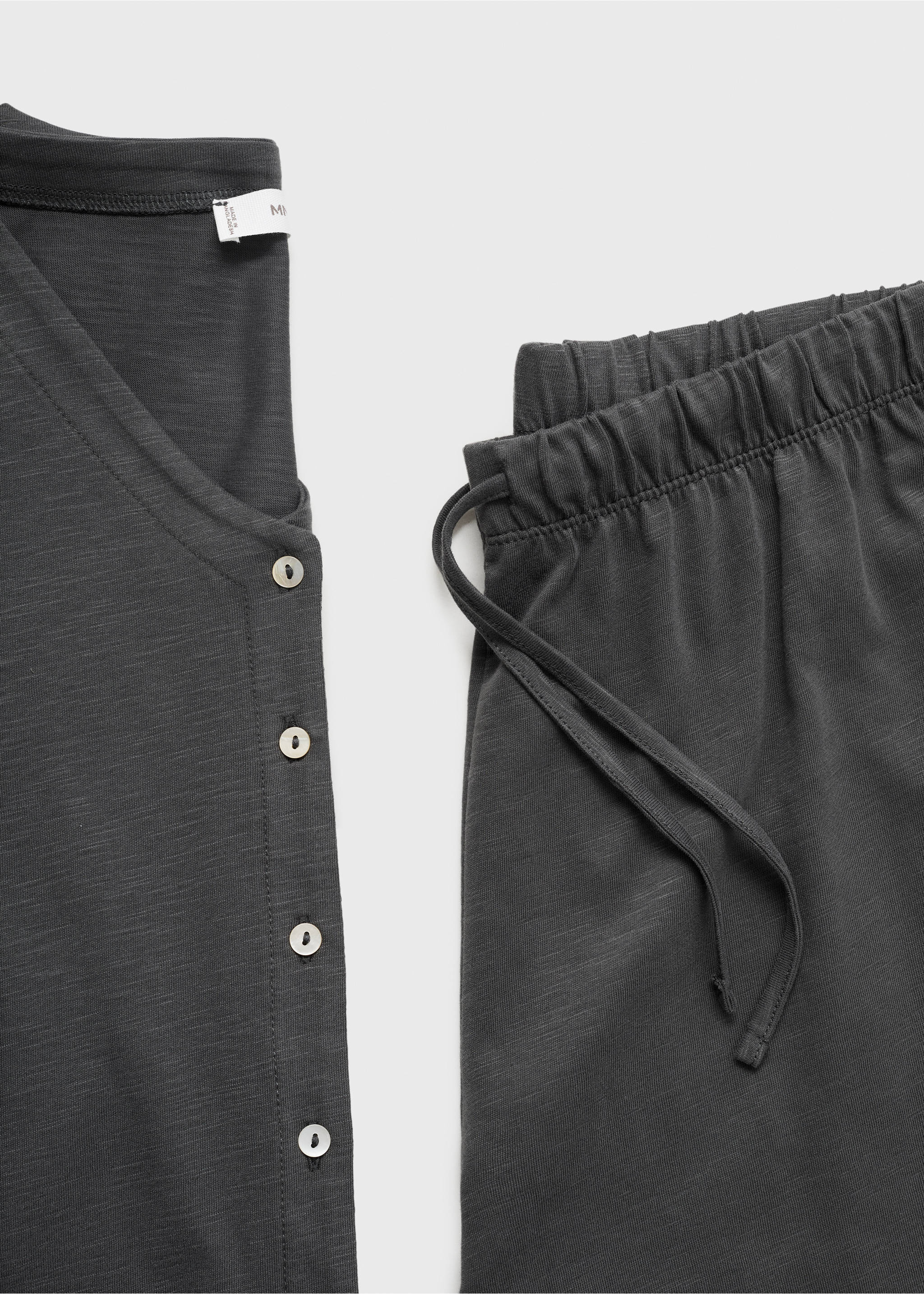 Комплект длинная пижама - Деталь изделия 8, Угольно-серый. Ref: 17054776-00.