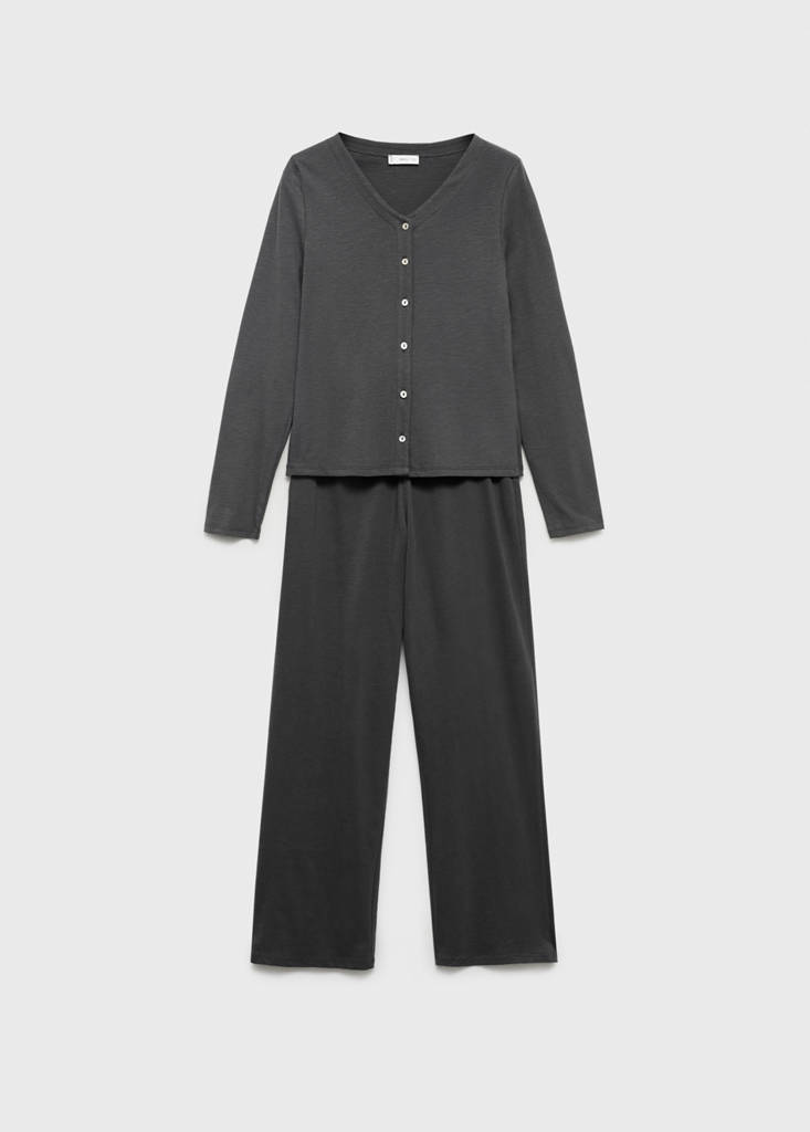 Long pyjama pack — Charcoal