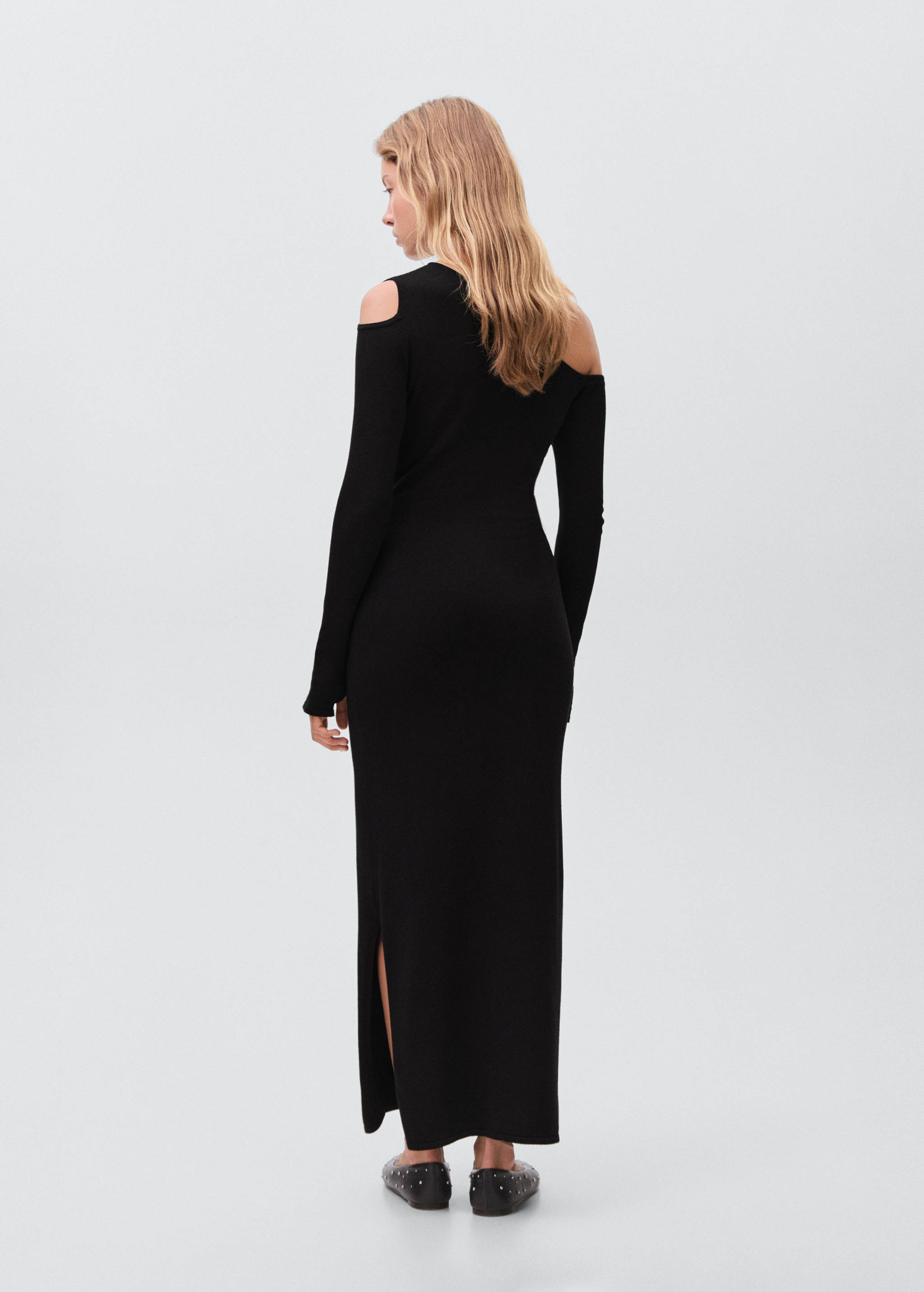 Asymmetrical dress with cut-out - Reverse of the article