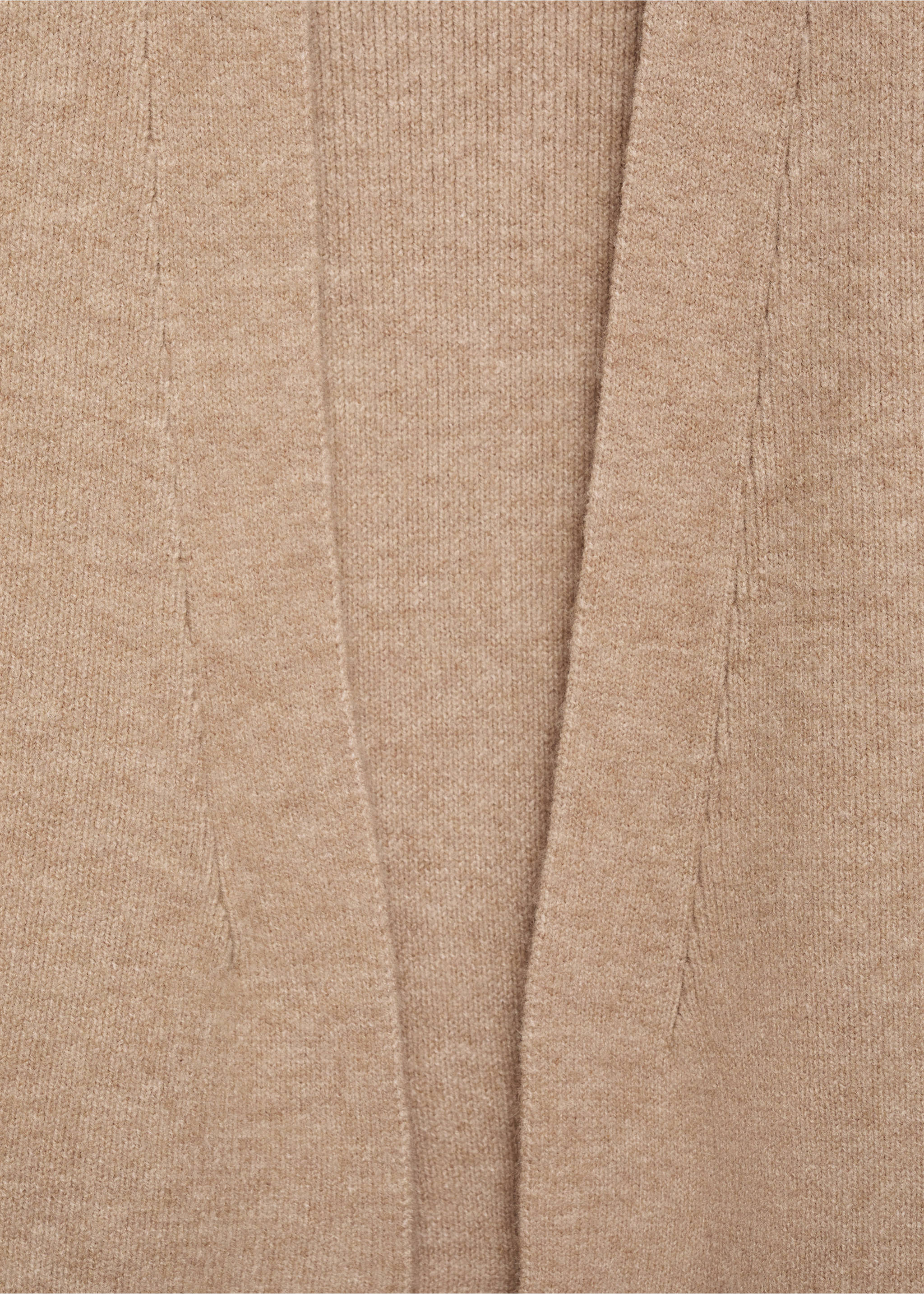 Long knitted coat - Details of the article 0, Light/Pastel Grey. Ref: 17054780-00.