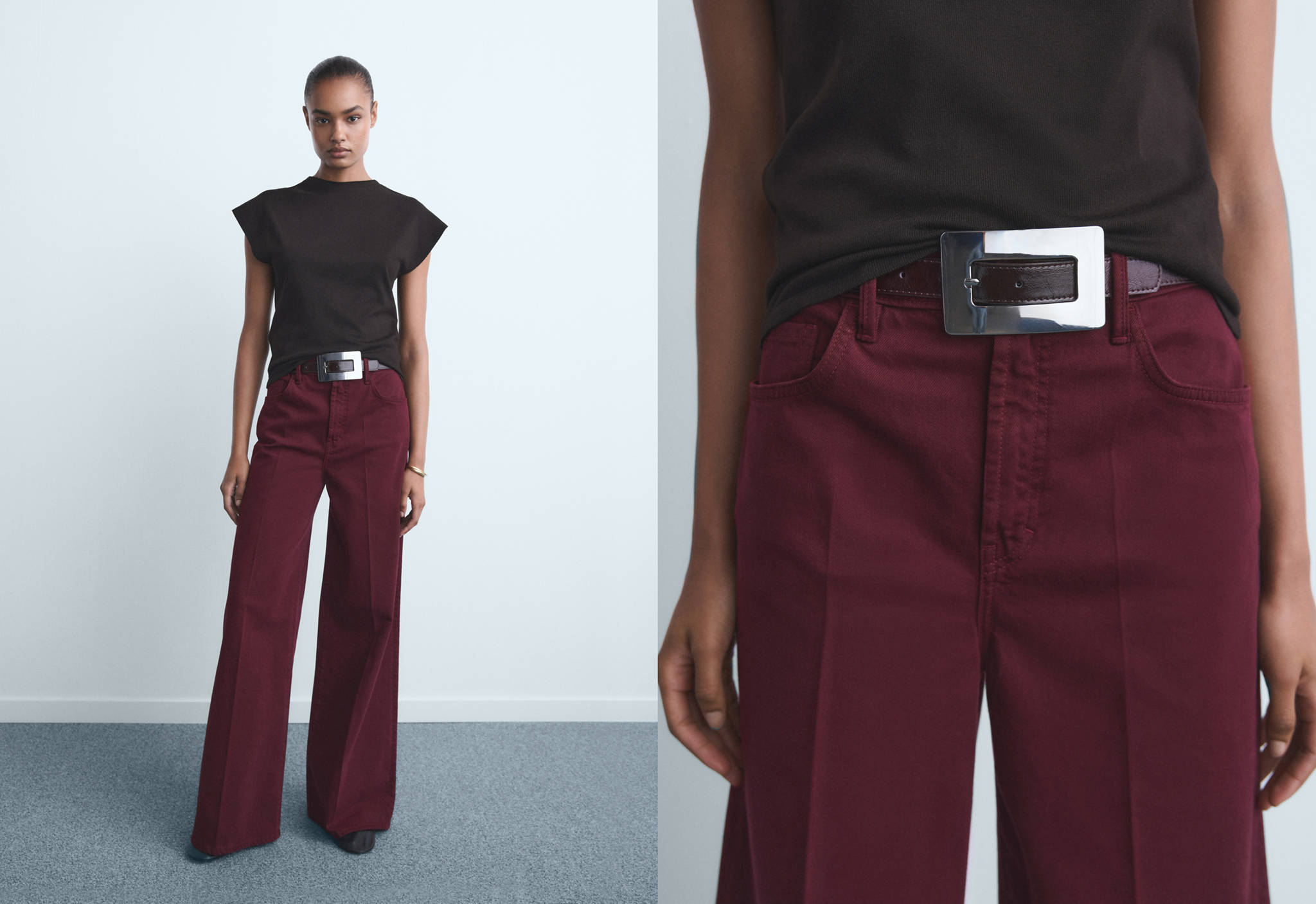 High-waisted wideleg jeans - Panoramic plane