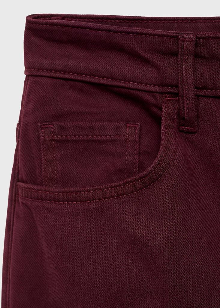 High-waisted wideleg jeans — Wine