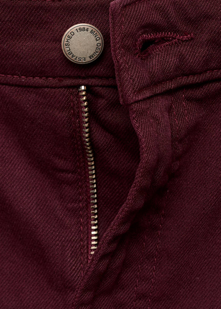 High-waisted wideleg jeans — Wine
