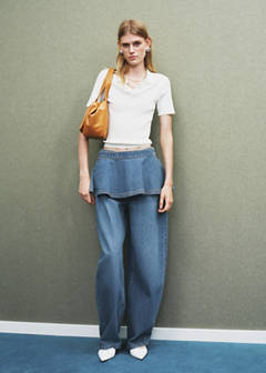 Denim micro-skirt — Medium Blue 2