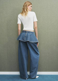 Denim micro-skirt — Medium Blue 3