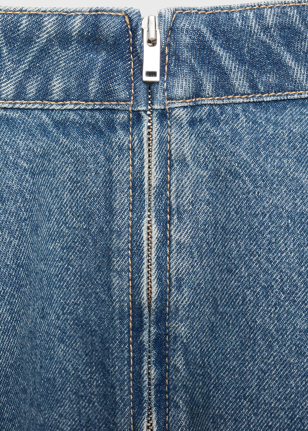 Denim micro-skirt — Medium Blue