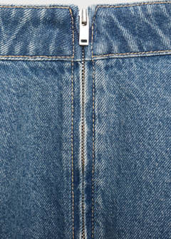 Denim micro-skirt — Medium Blue 8