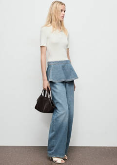Denim micro-skirt — Medium Blue 10