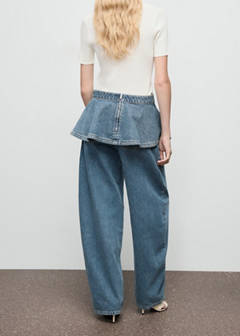 Denim micro-skirt — Medium Blue 11