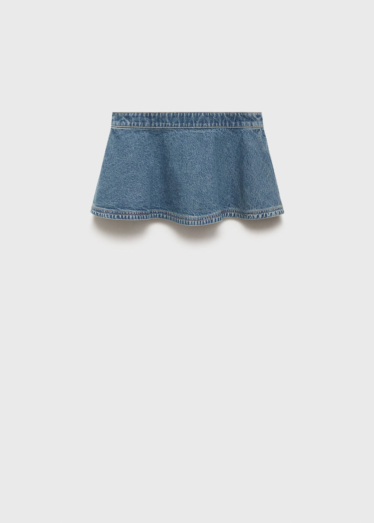 Denim micro-skirt — Medium Blue