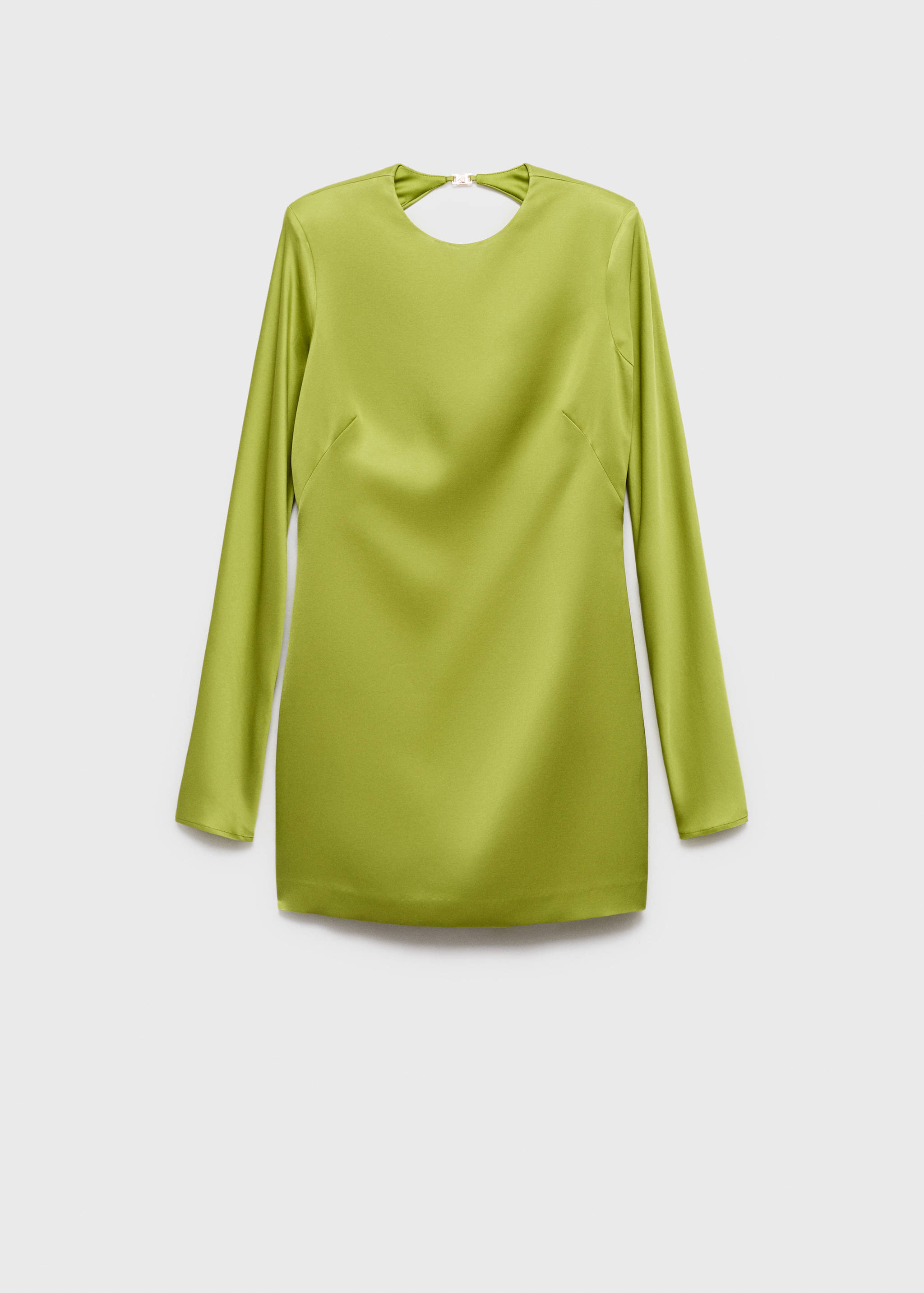 Open-back satin-effect dress - Article without model