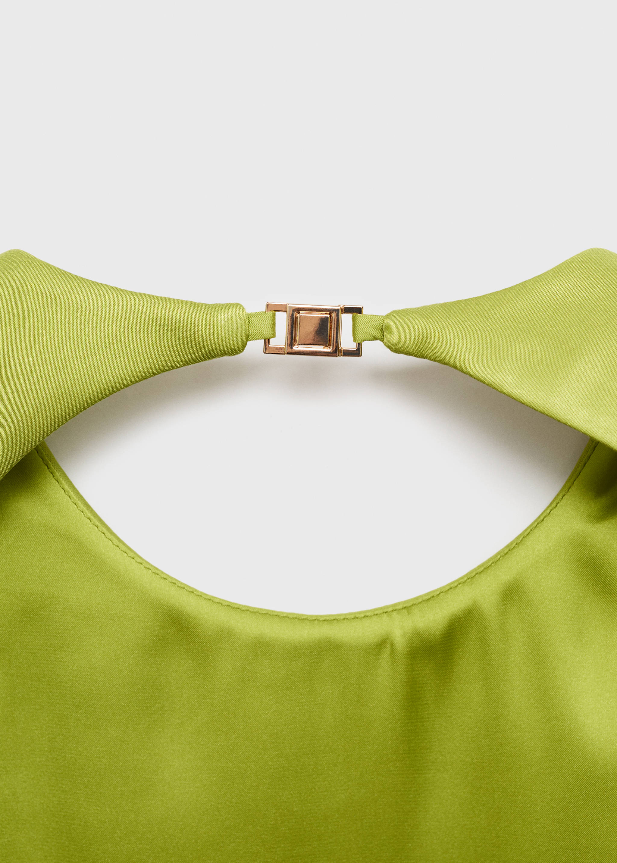 Open-back satin-effect dress - Details of the article 0