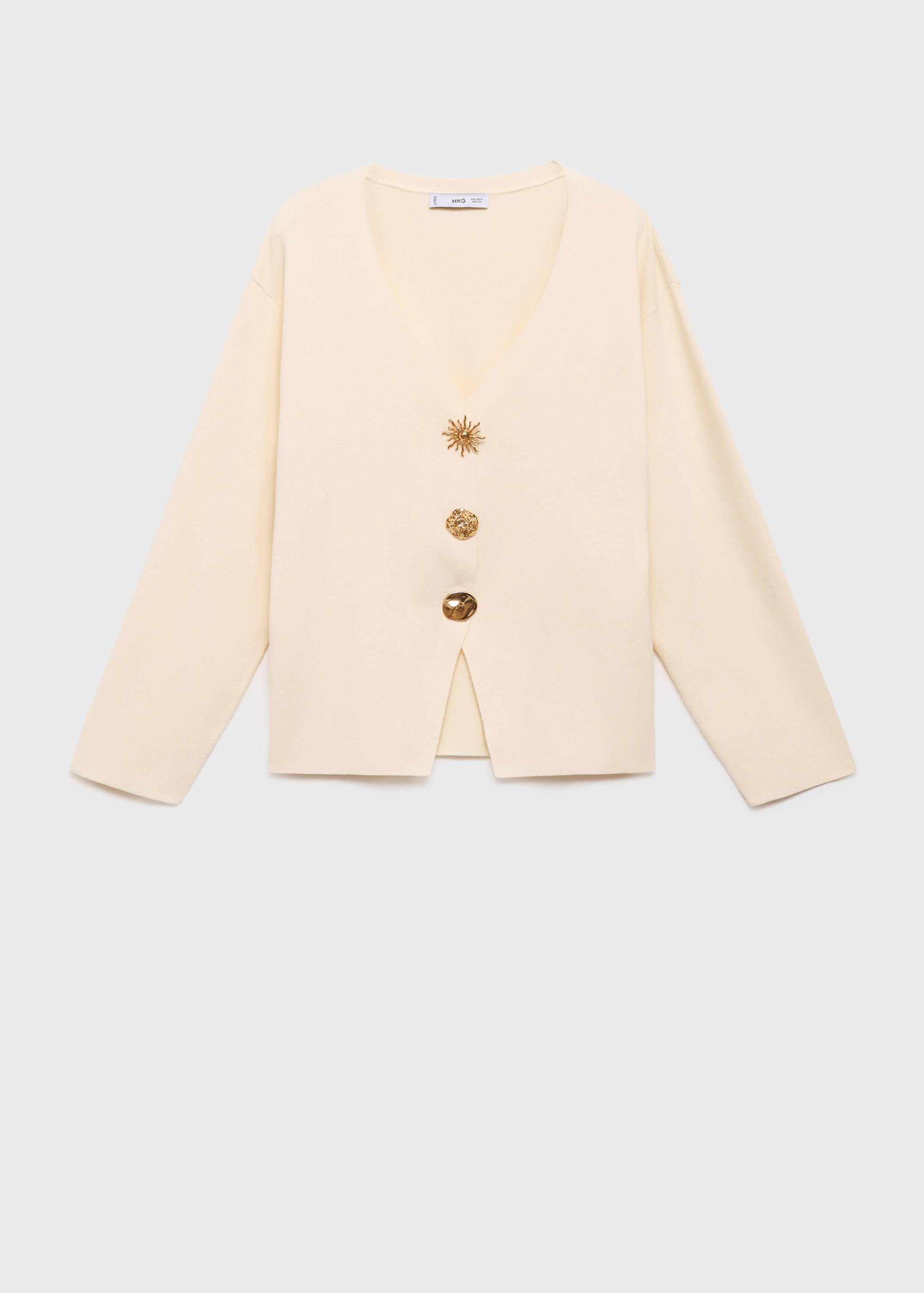 Veste en maille boutons bijoux - Article sans modèle