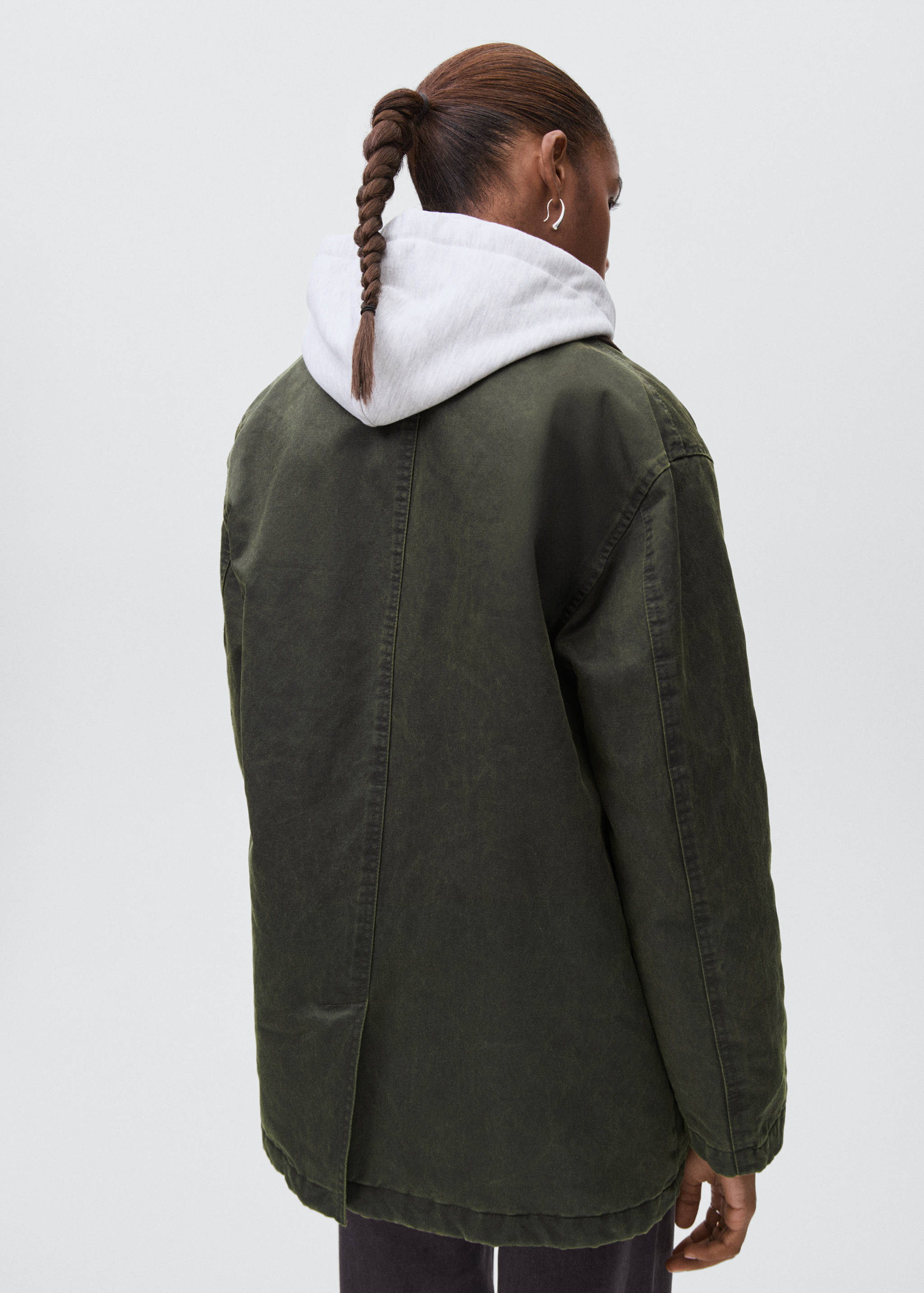 Waxed-effect parka - Reverse of the article