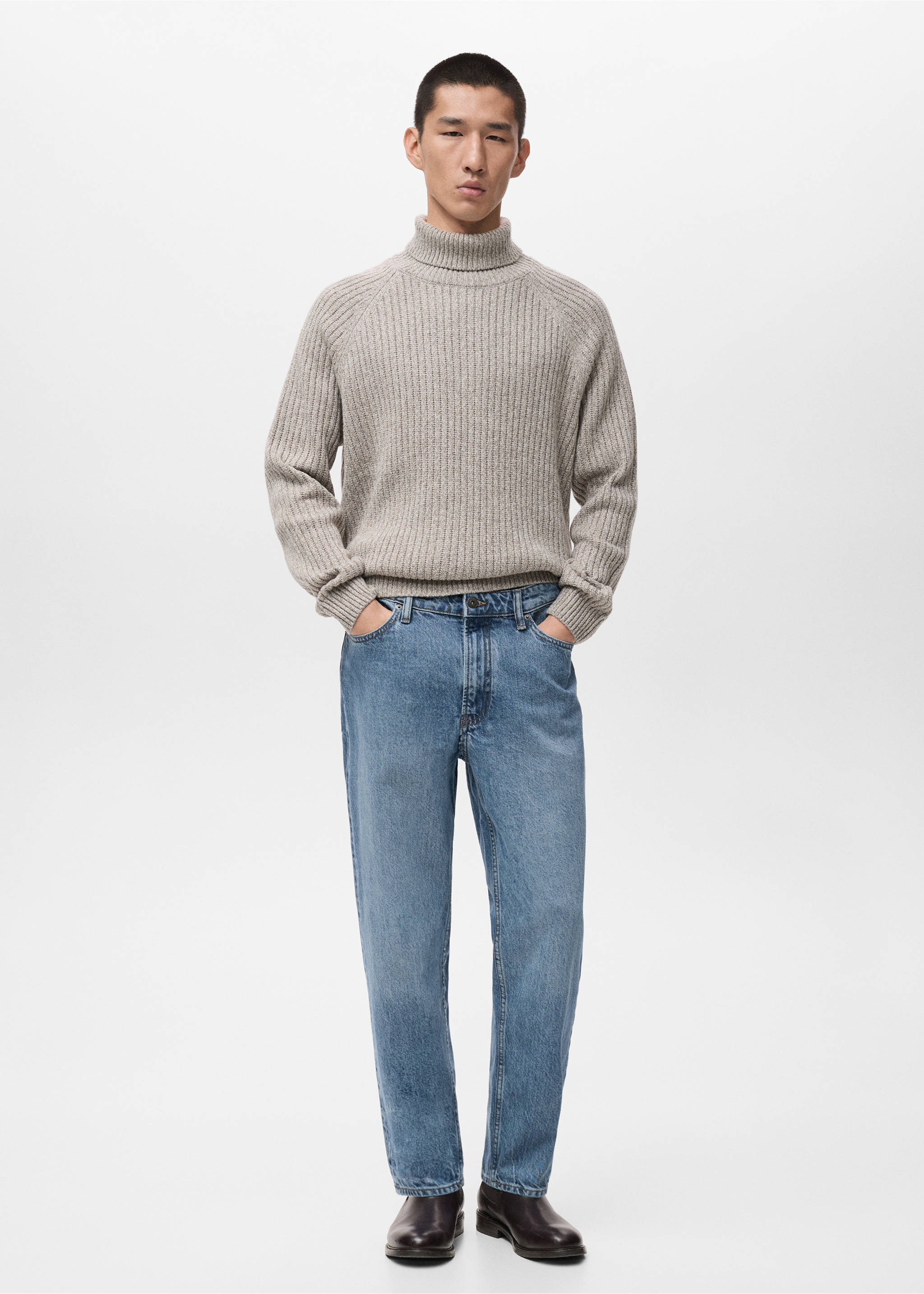 Jeans Sammy  cropped carrot fit - Plano general, Azul medio. Ref: 17055142-00.