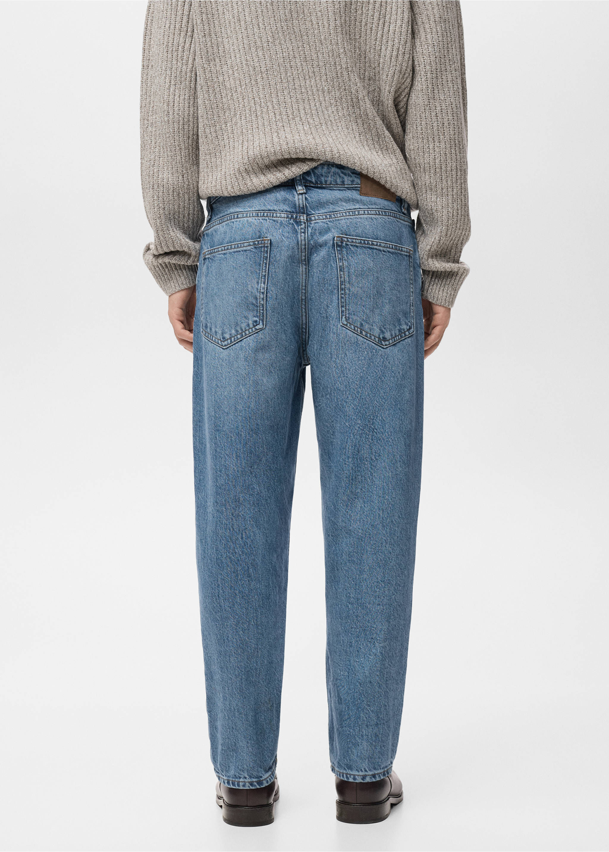 Jeans Sammy  cropped carrot fit - Reverso del artículo, Azul medio. Ref: 17055142-00.