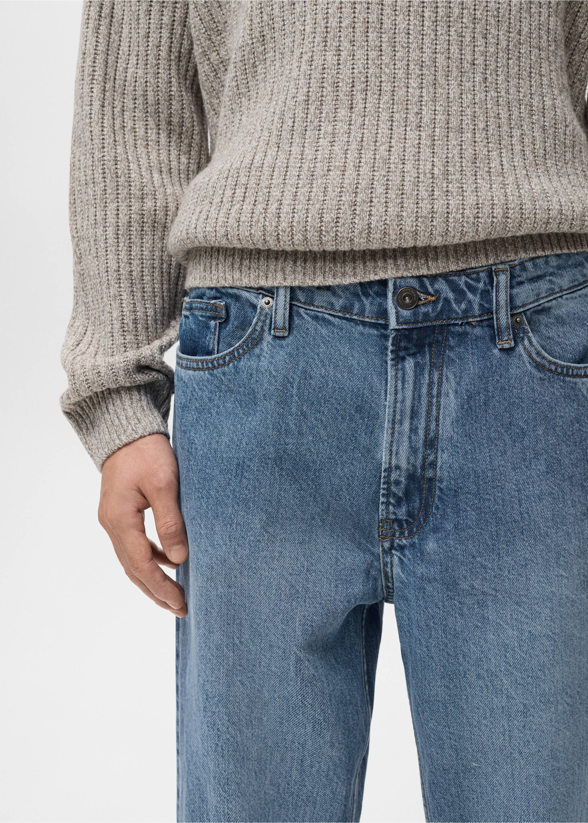 Jeans Sammy  cropped carrot fit - Detalle del artículo 1, Azul medio. Ref: 17055142-00.