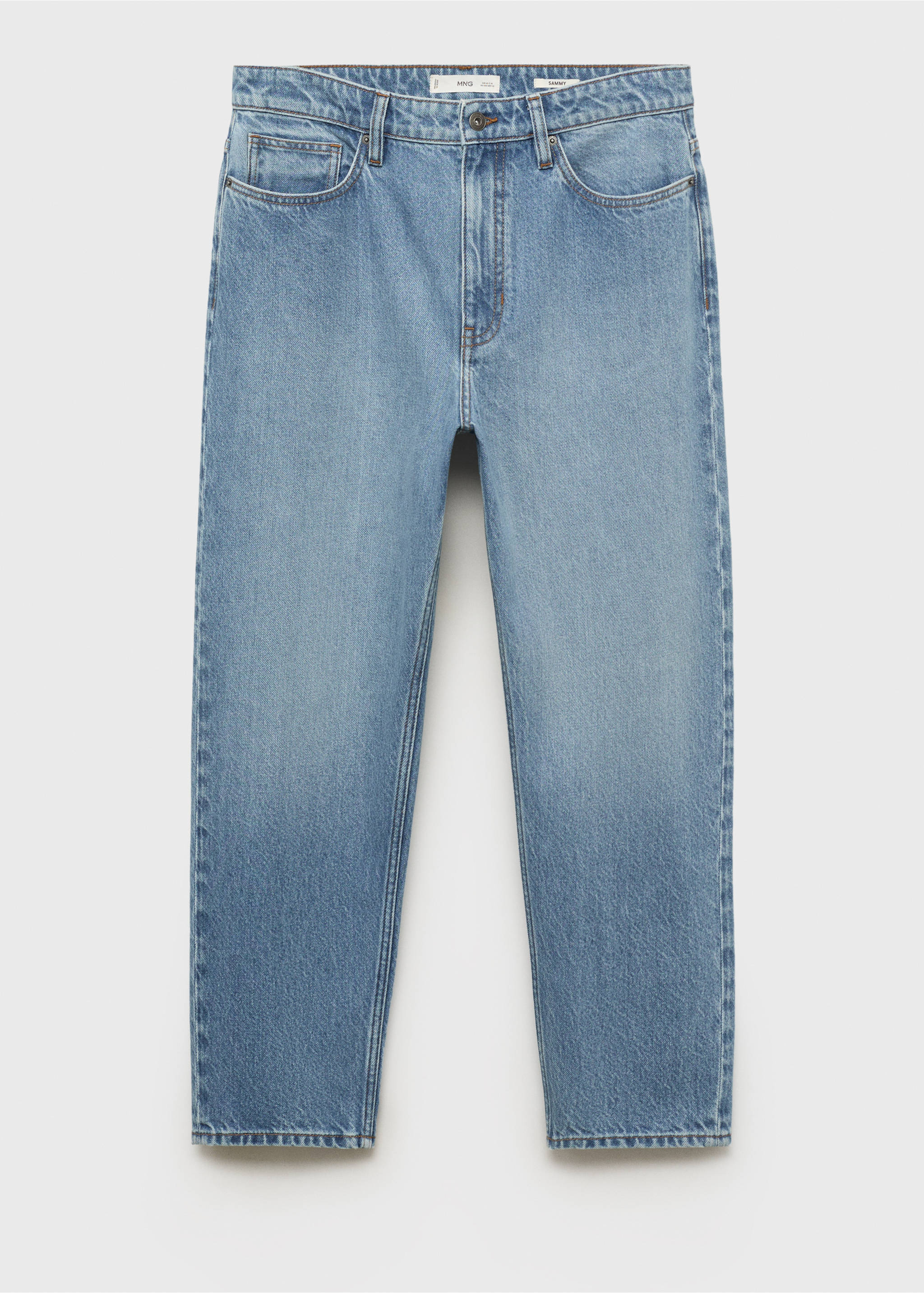 Jeans Sammy  cropped carrot fit - Artículo sin modelo, Azul medio. Ref: 17055142-00.