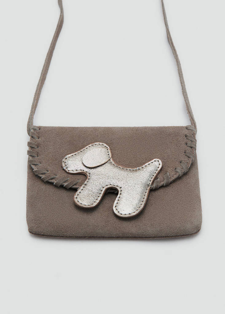 Leather dog bag — Sand