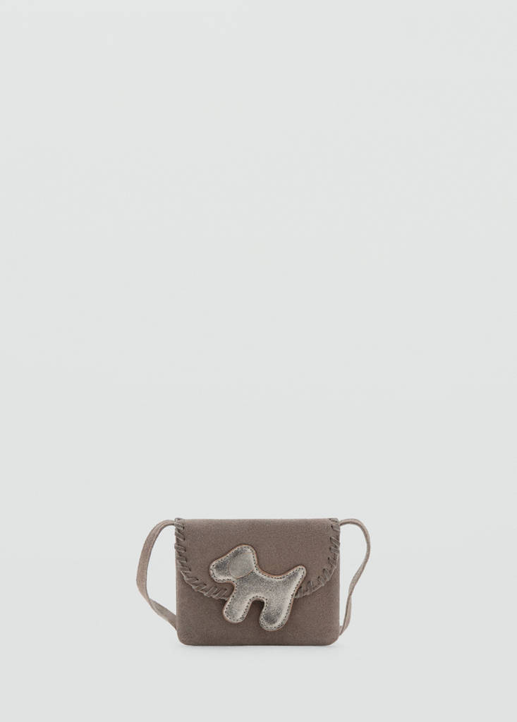 Leather dog bag — Sand