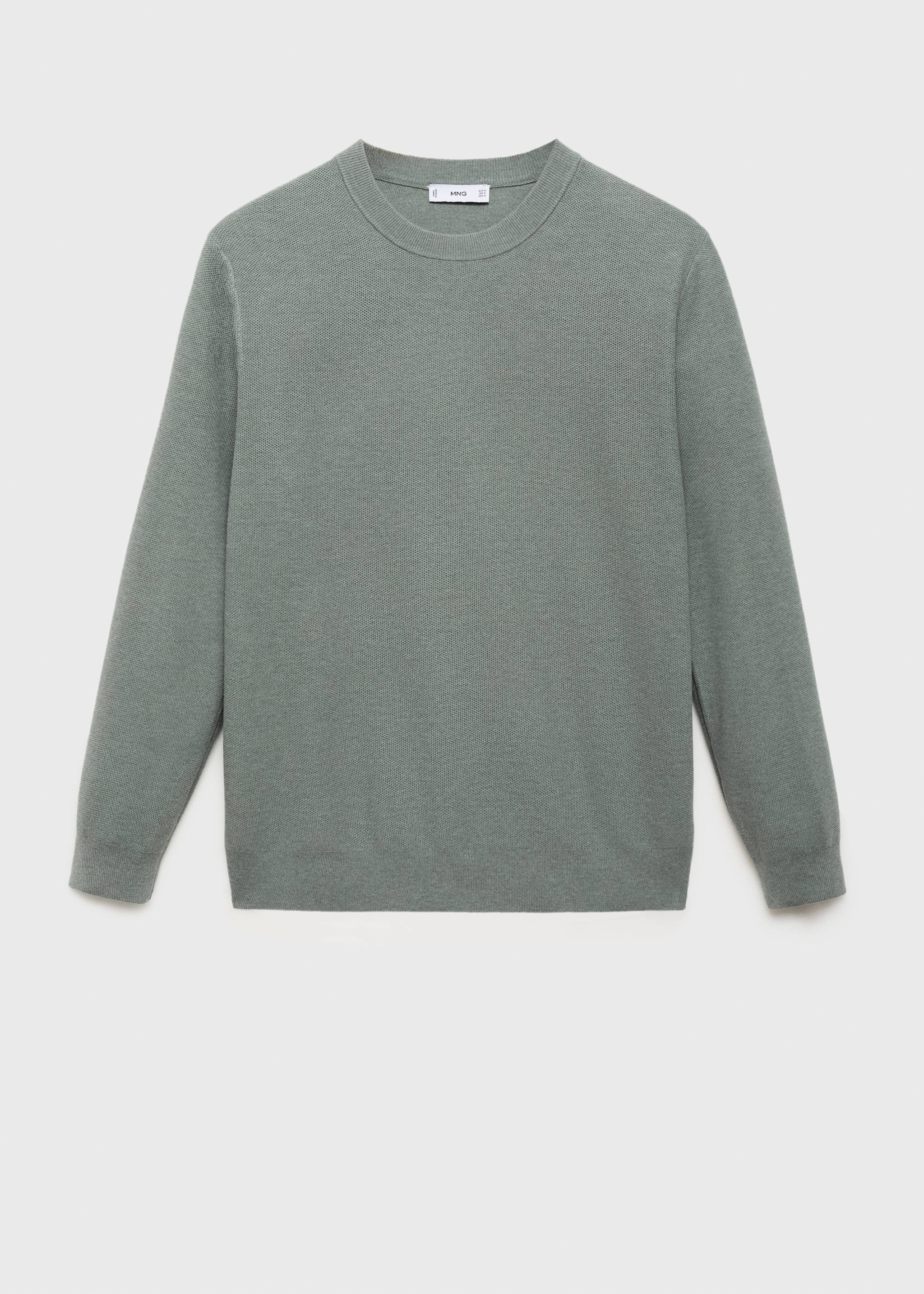 Microstructured cotton knitted sweater - Article without model