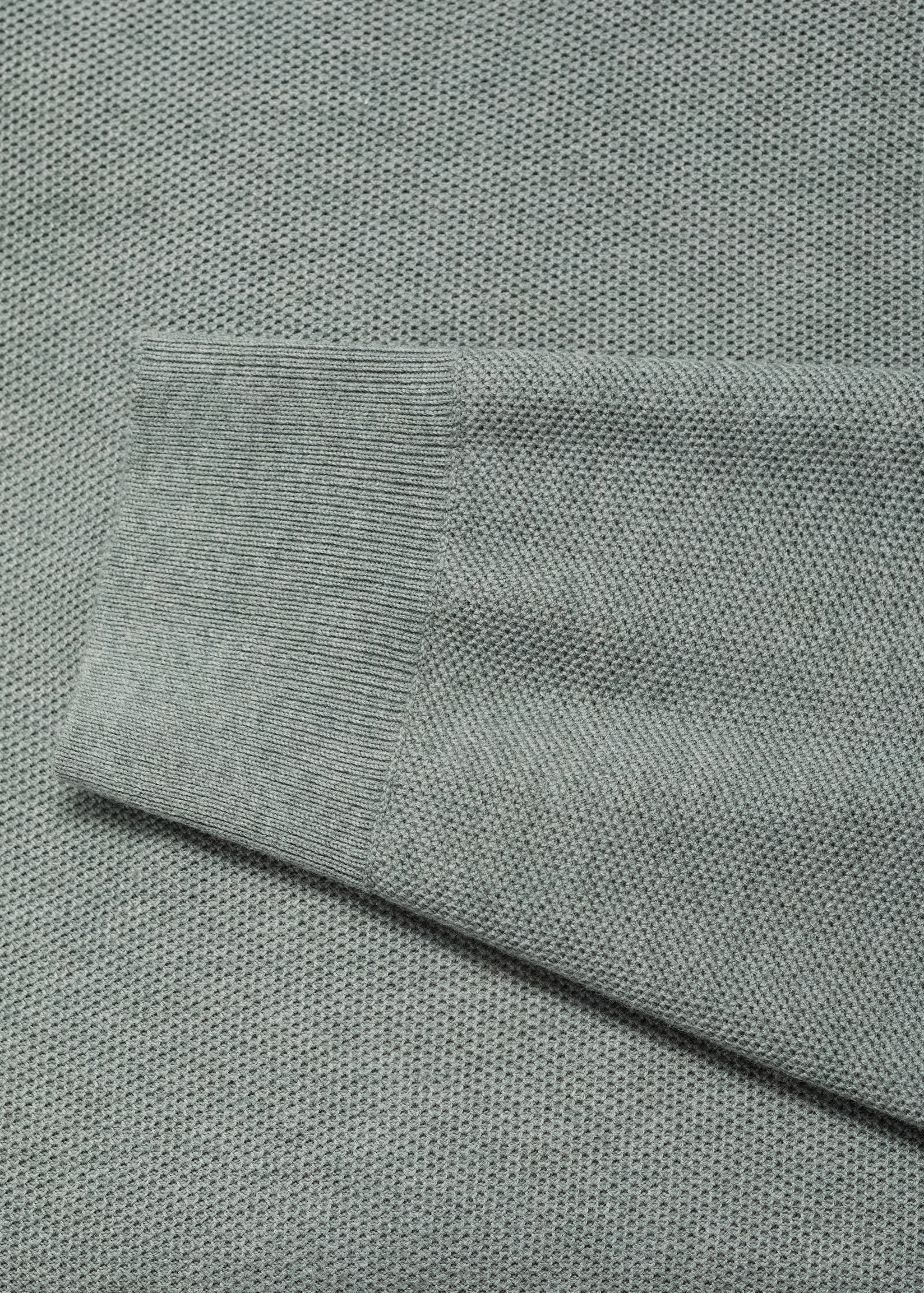 Microstructured cotton knitted sweater - Details of the article 8