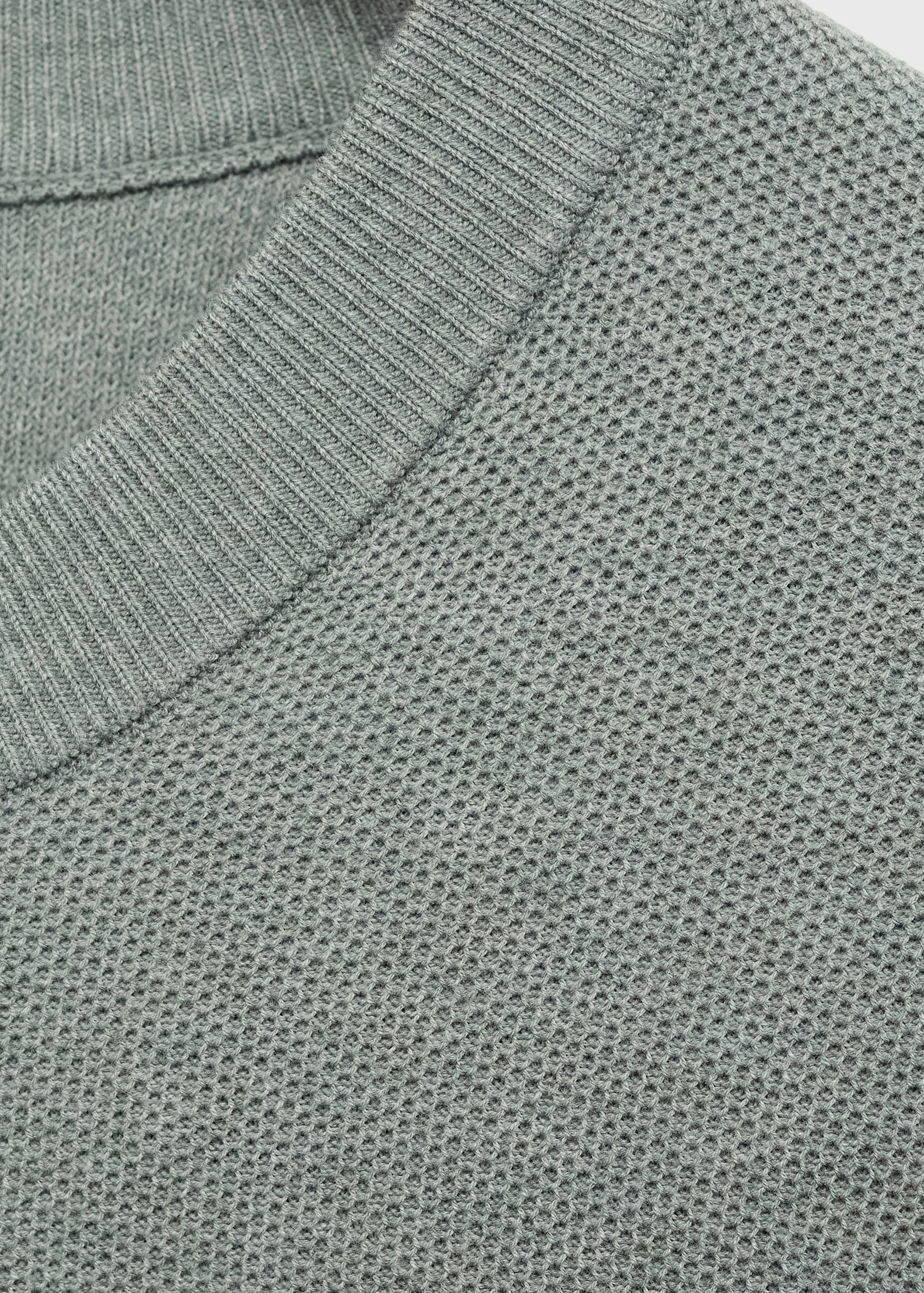 Microstructured cotton knitted sweater - Details of the article 0