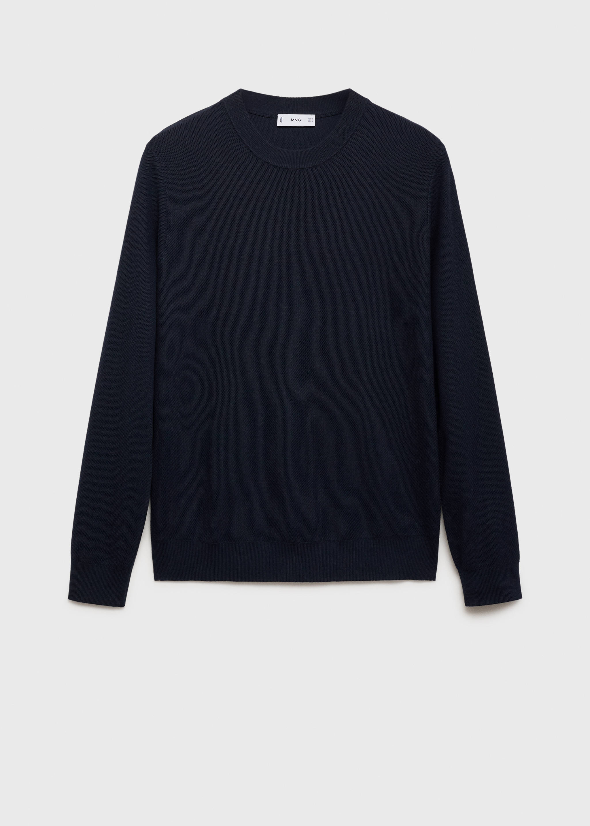 Microstructured cotton knitted sweater - Article without model