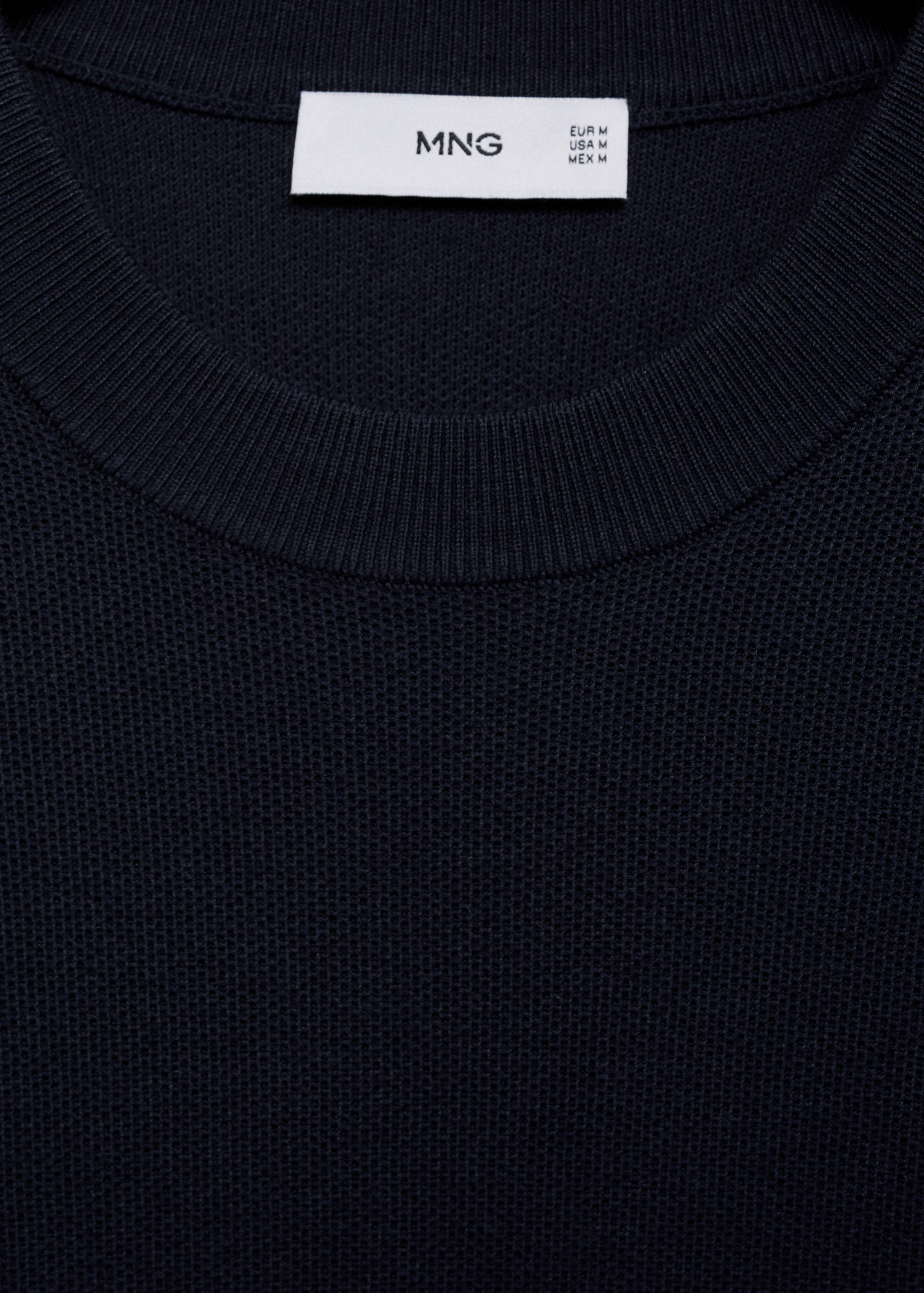 Microstructured cotton knitted sweater - Details of the article 8