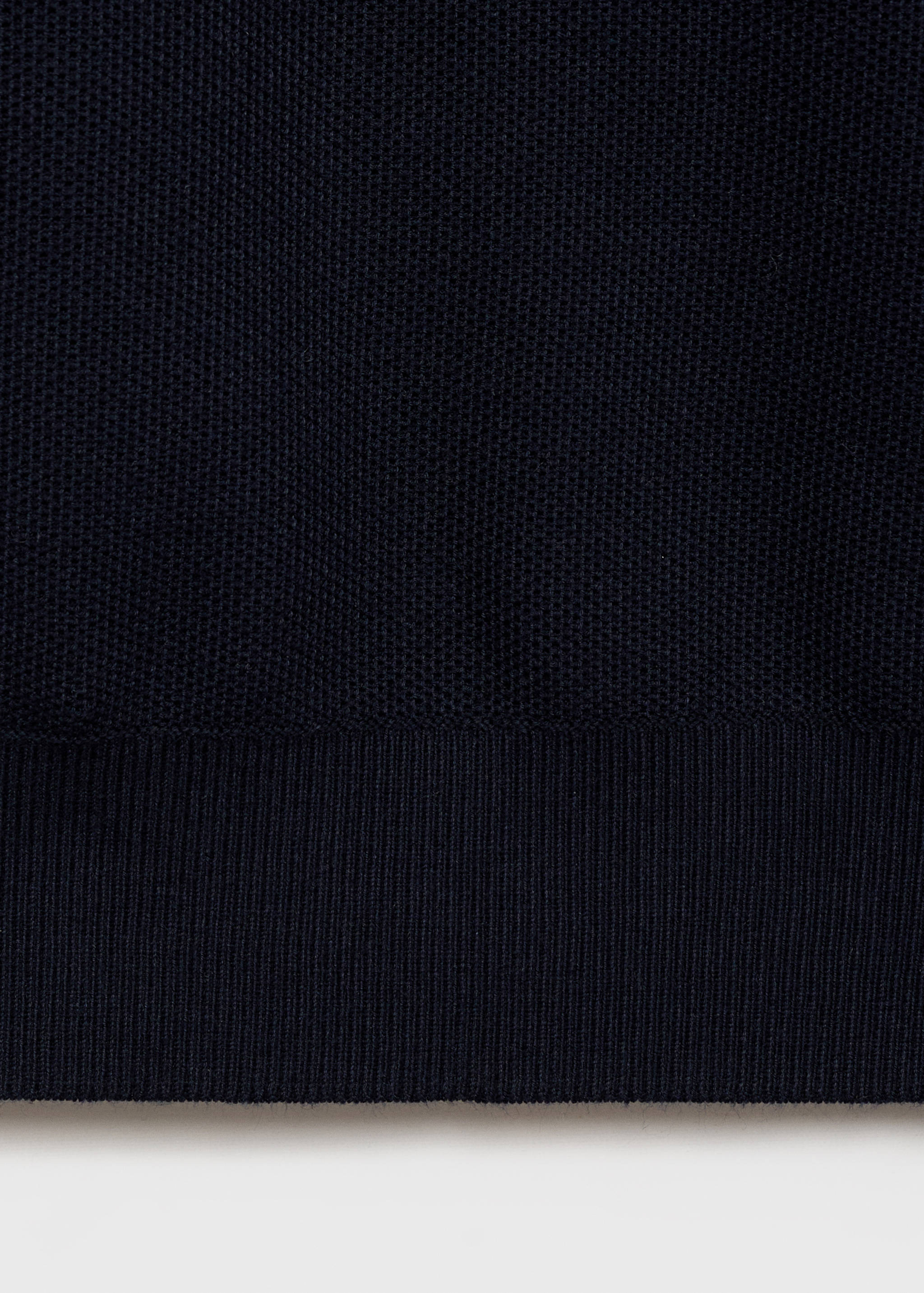 Microstructured cotton knitted sweater - Details of the article 0