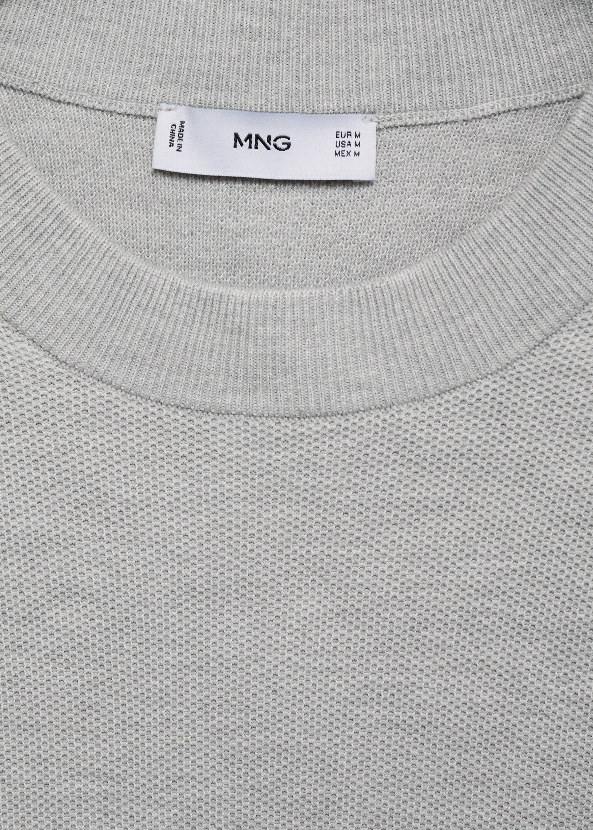 Microstructured cotton knitted sweater - Details of the article 8
