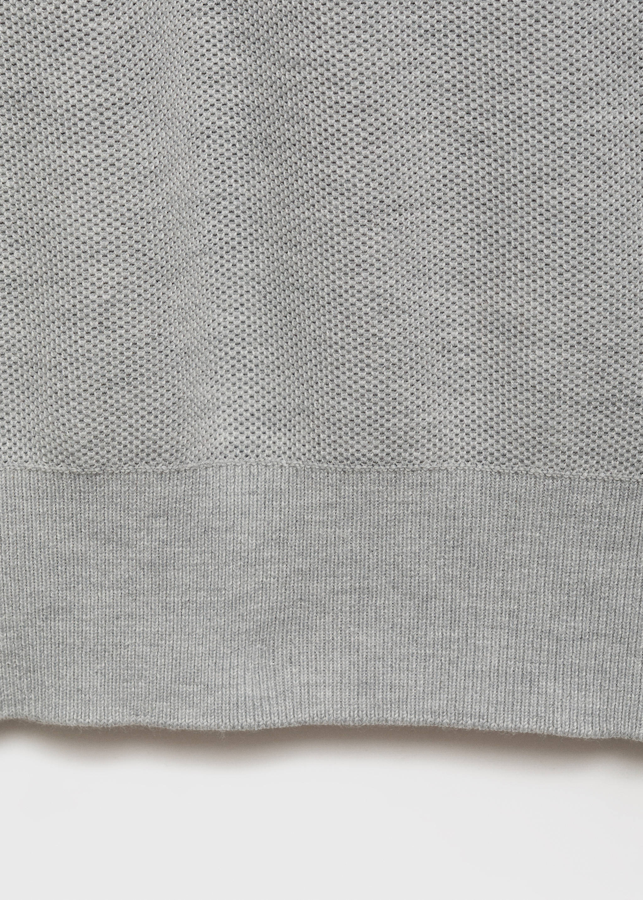 Microstructured cotton knitted sweater - Details of the article 0