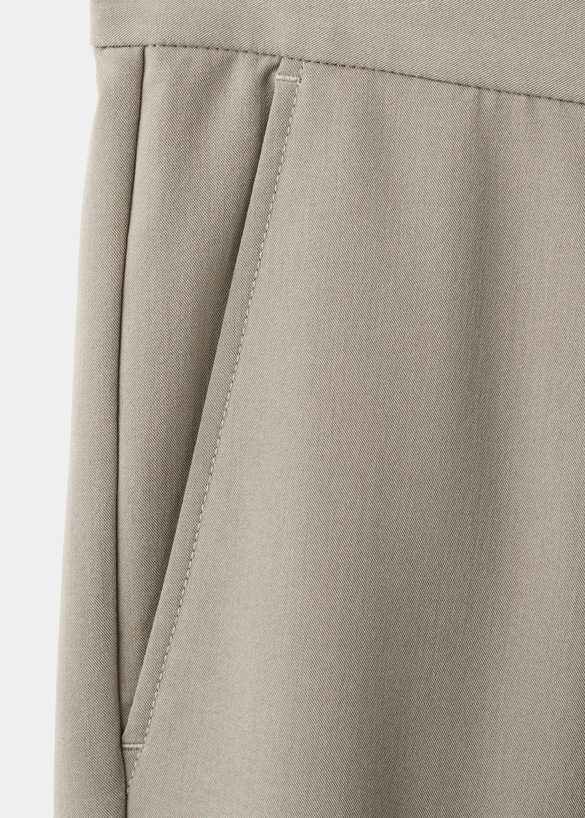 Pantalón recto fluido pinzas - Detalle del artículo 0