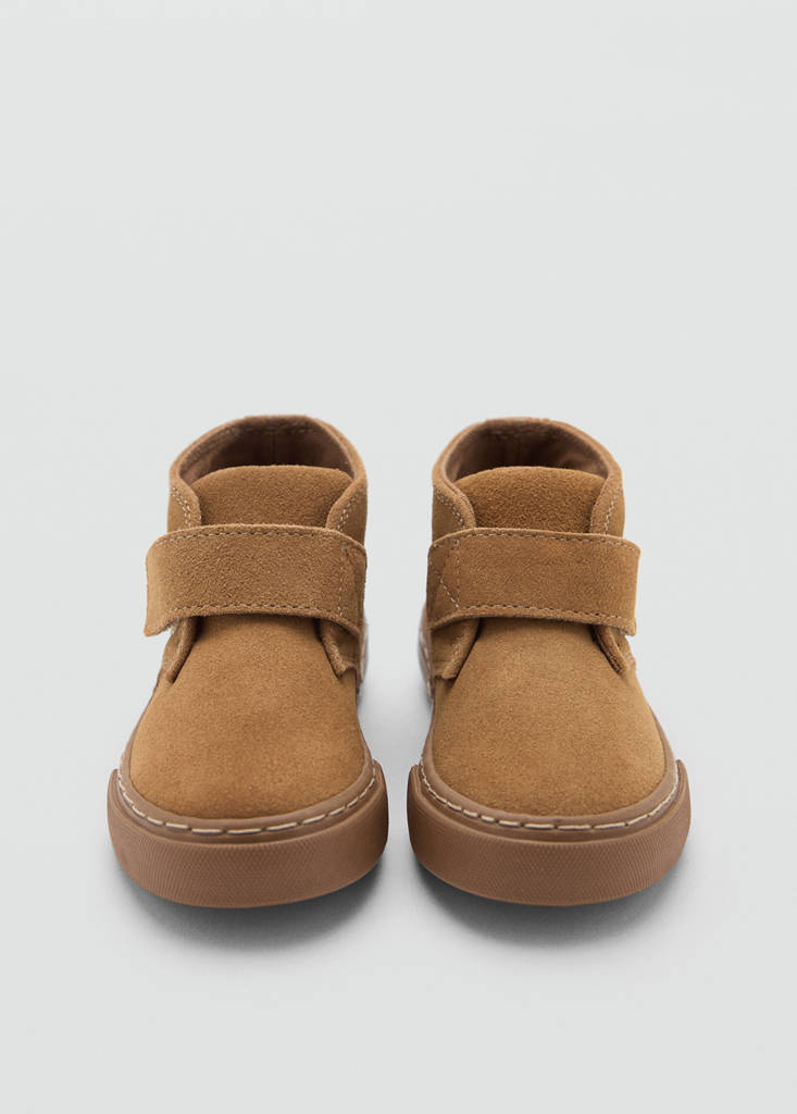 Velcro leather shoes — Medium Brown