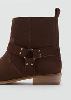 Suede leather ankle boots — Medium Brown 4