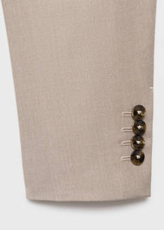 Super slim-fit suit jacket in stretch fabric — Sand 7