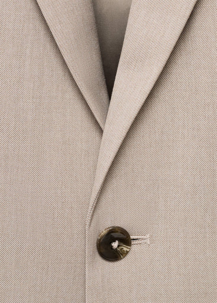 Super slim-fit suit jacket in stretch fabric — Sand