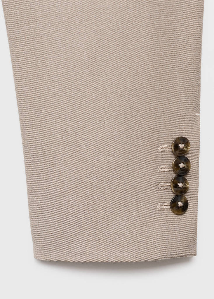 Super slim-fit suit jacket in stretch fabric — Sand