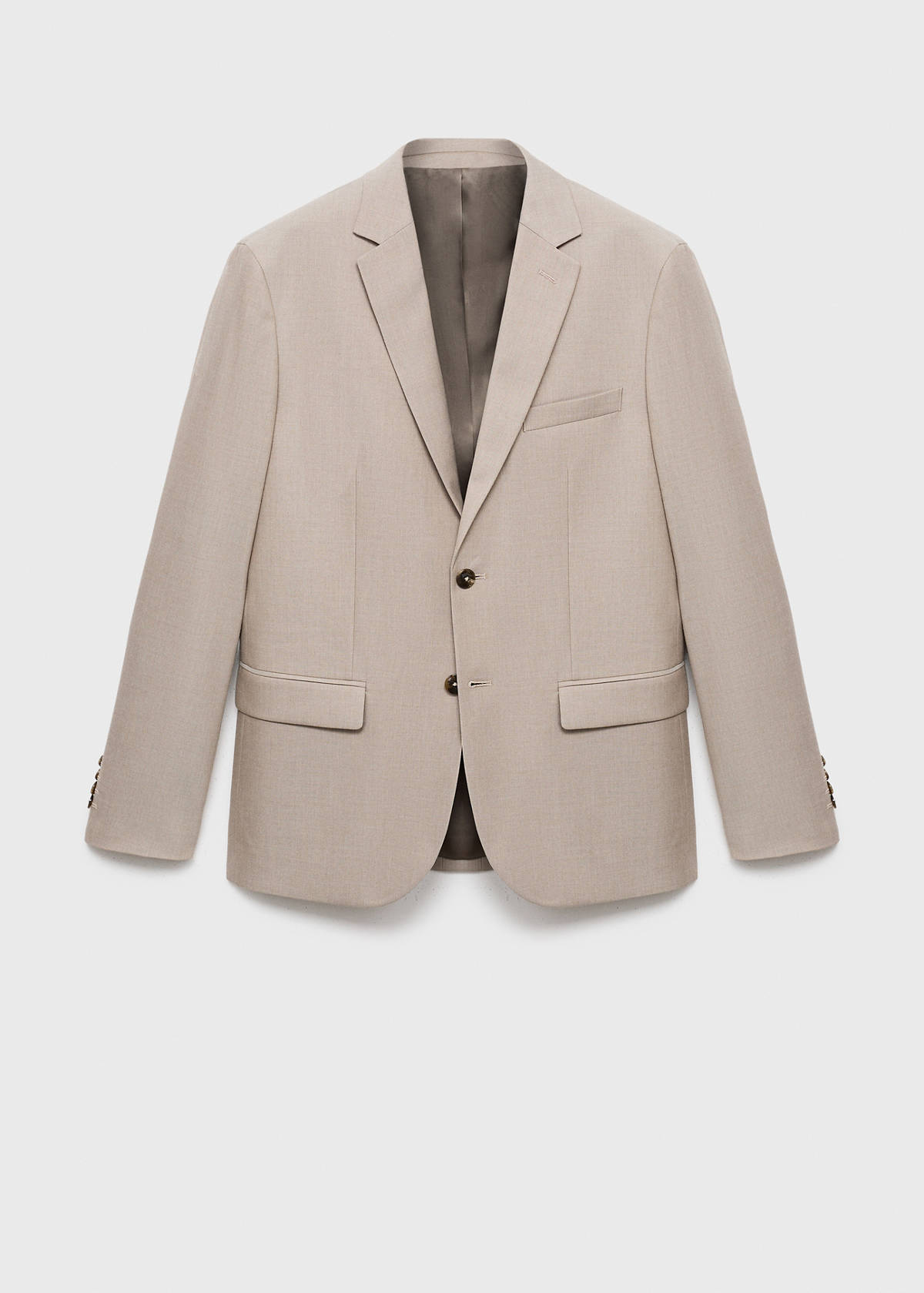 Super slim-fit suit jacket in stretch fabric — Sand