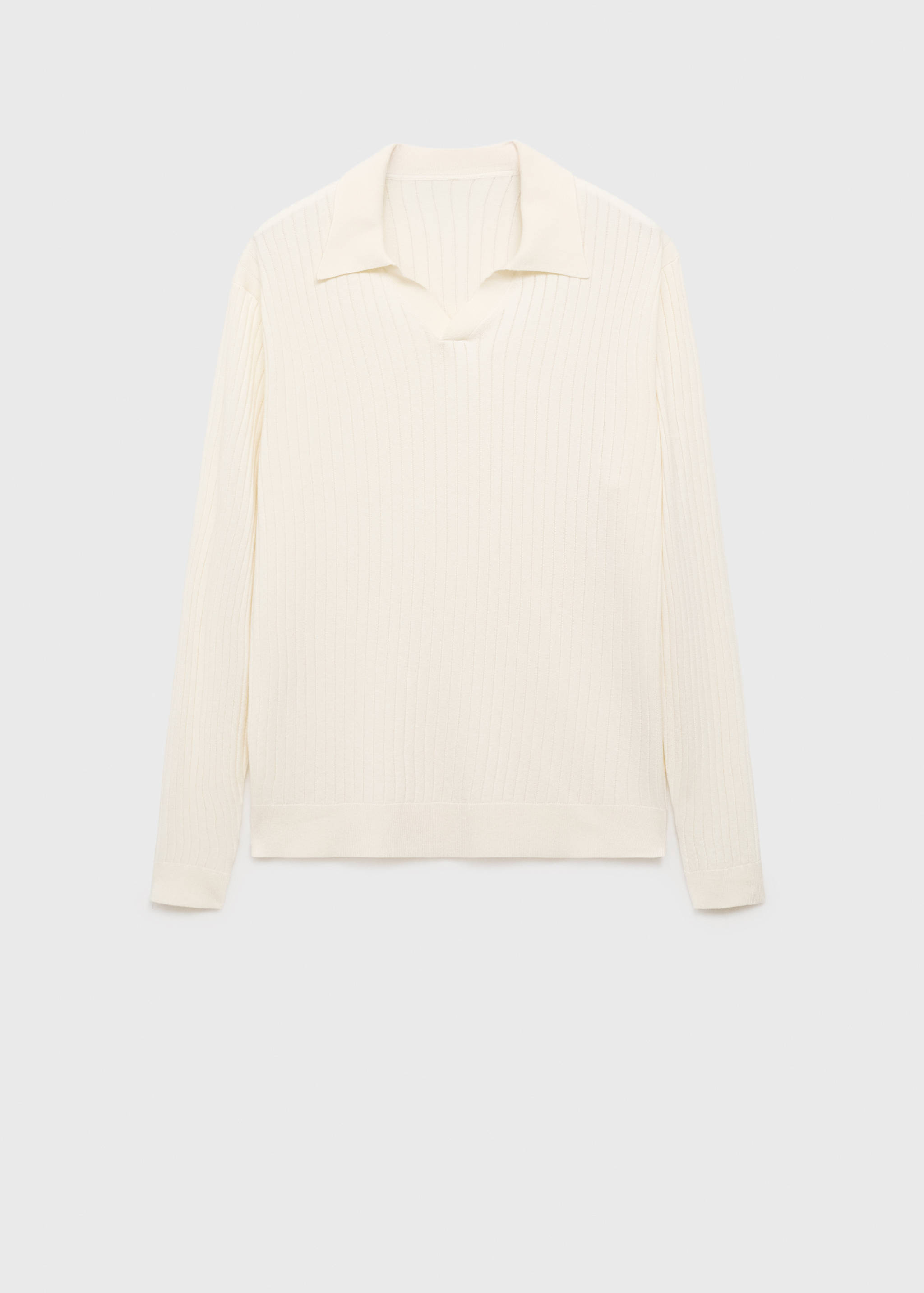 Pull-over polo maille côtelée - Article sans modèle
