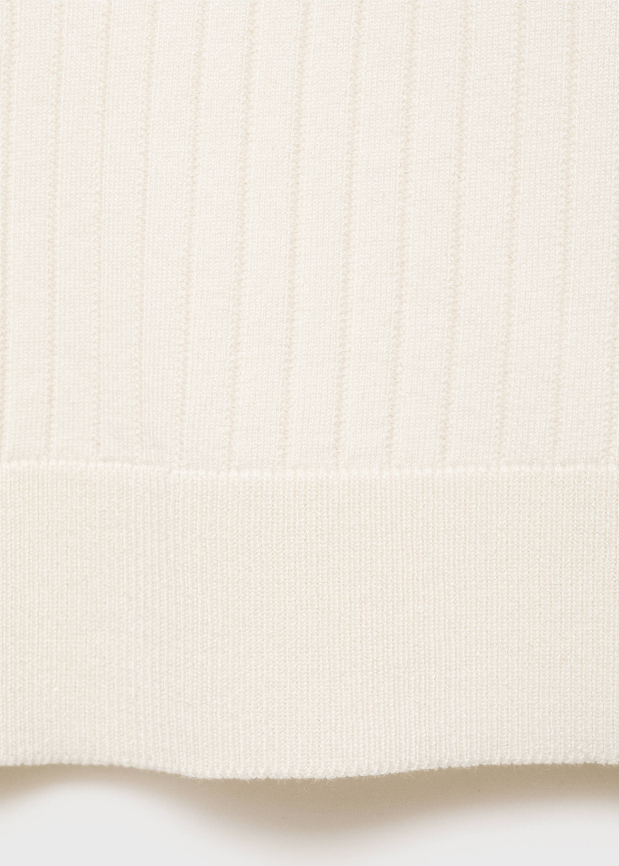 Jersey polo punto canalé - Detalle del artículo 8, Blanco roto. Ref: 17055150-00.
