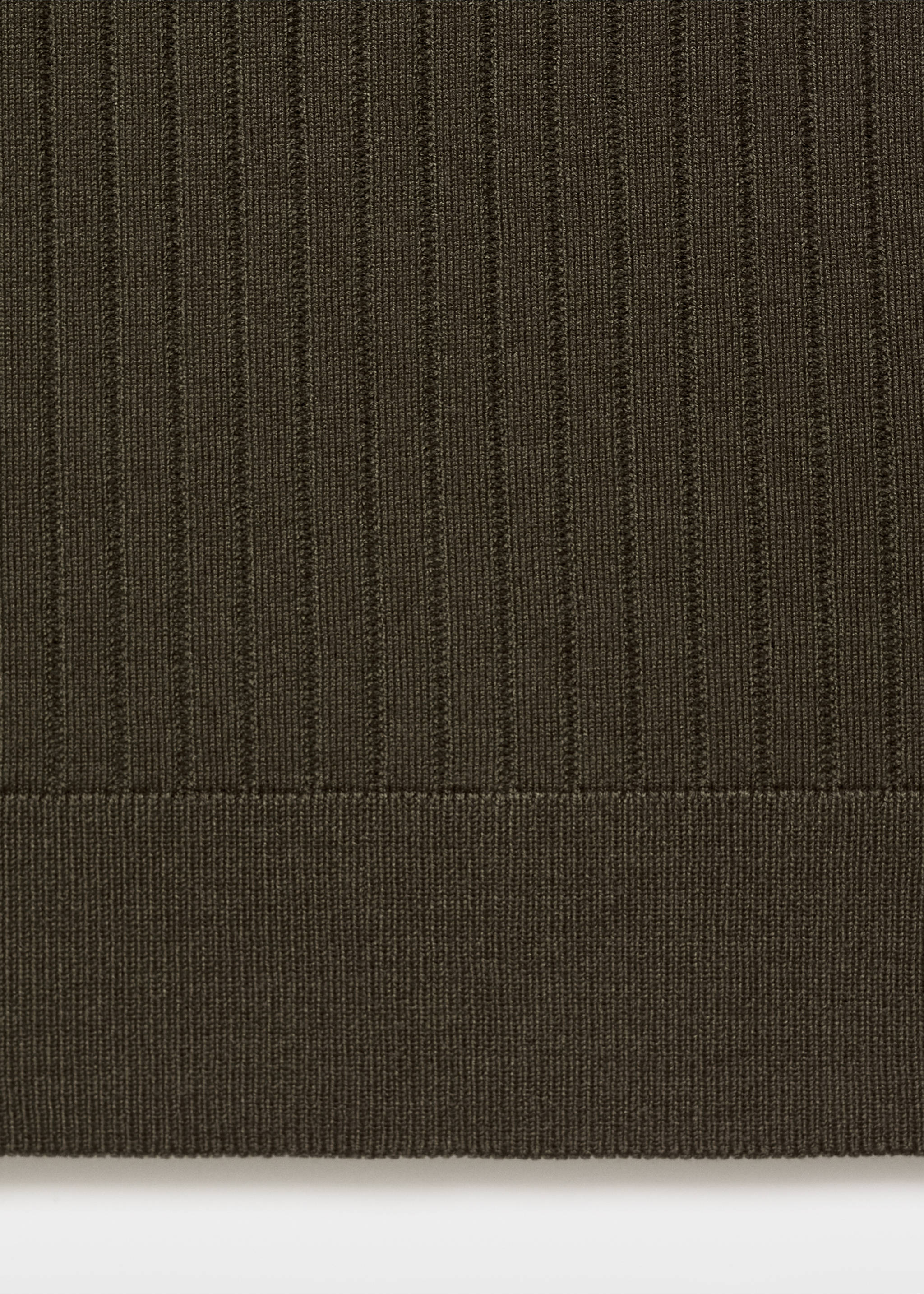 Jersey polo punto canalé - Detalle del artículo 8, Khaki. Ref: 17055150-00.