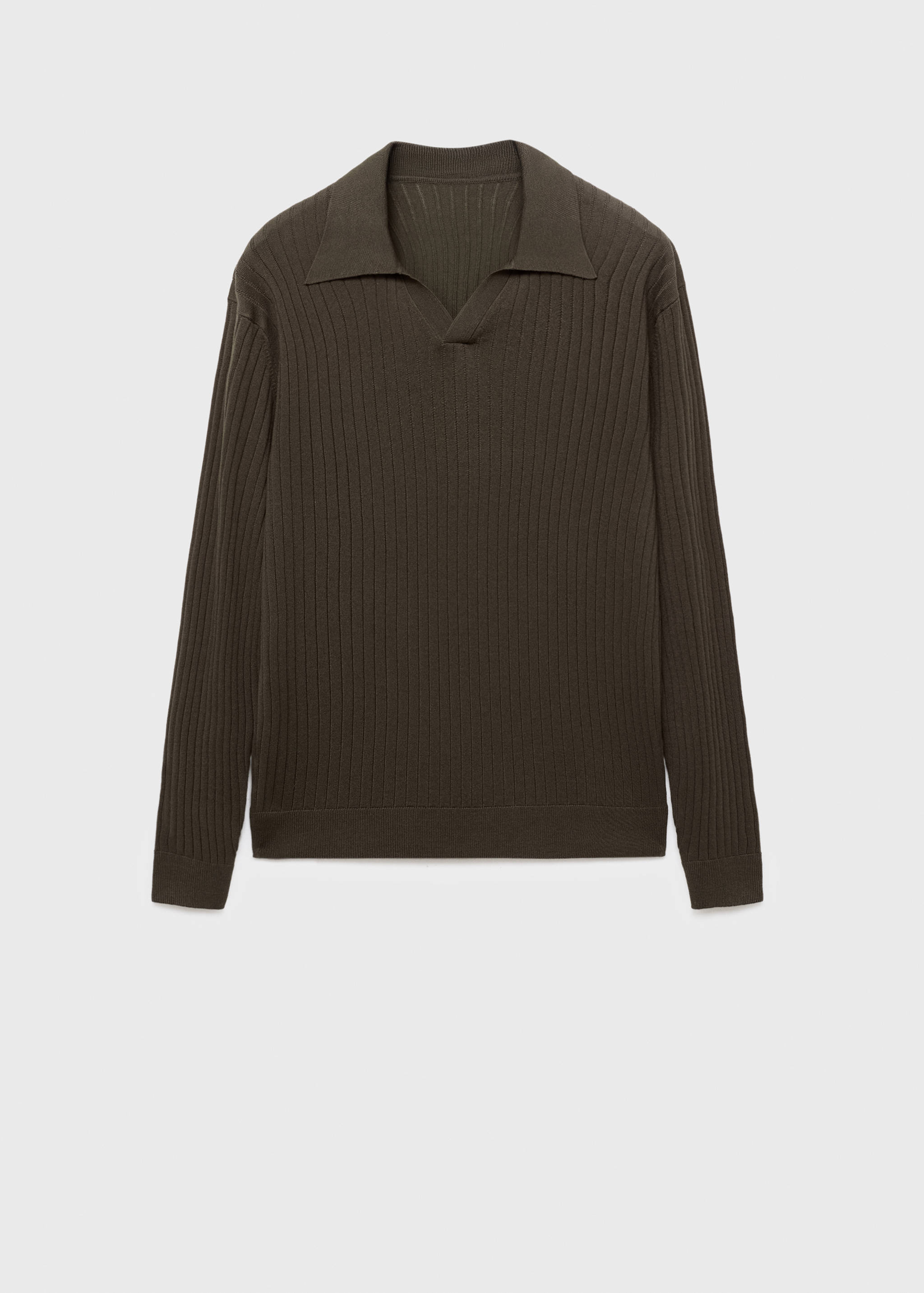 Pull-over polo maille côtelée - Article sans modèle