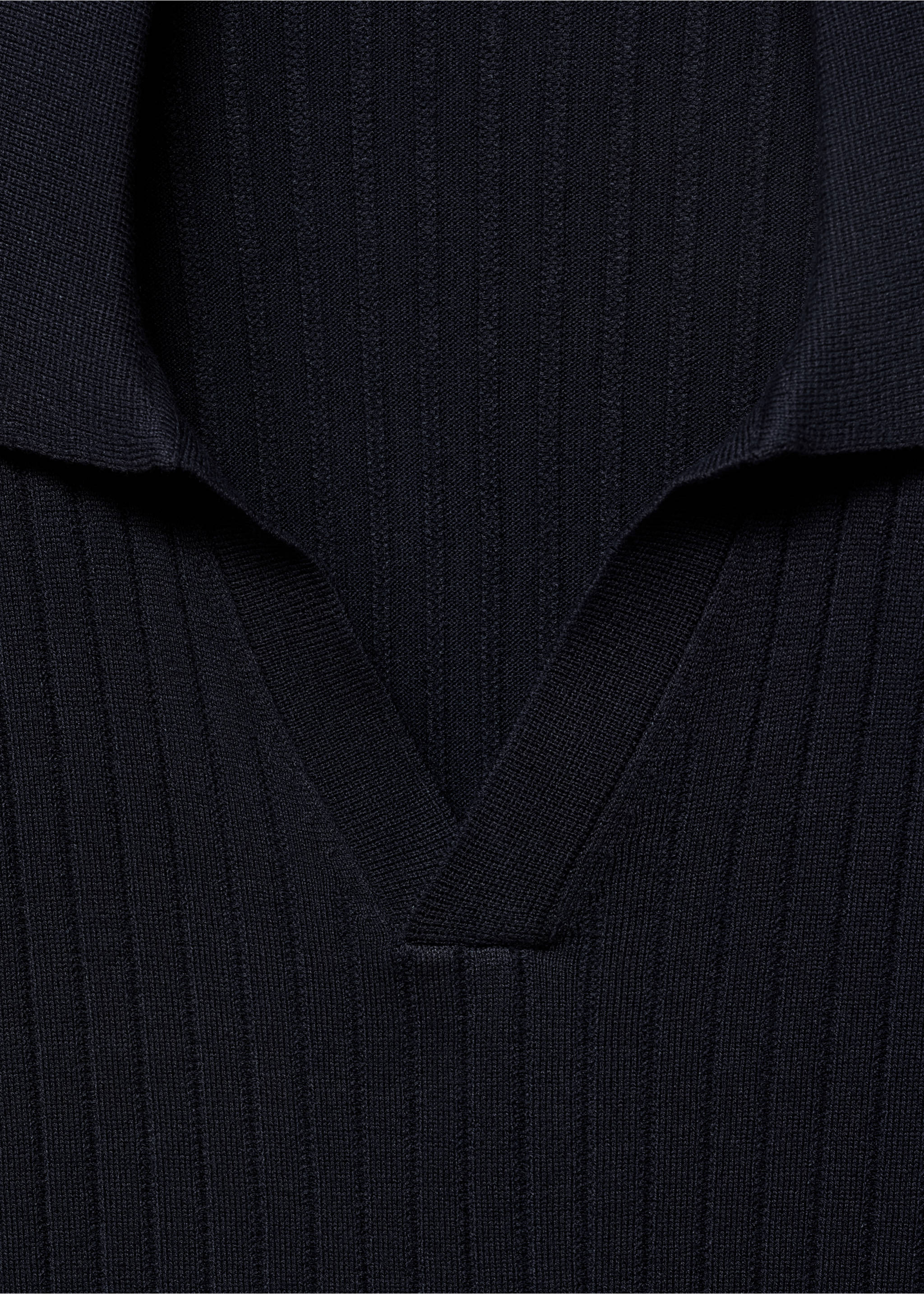 Jersey polo punto canalé - Detalle del artículo 0, Azul marino. Ref: 17055150-00.