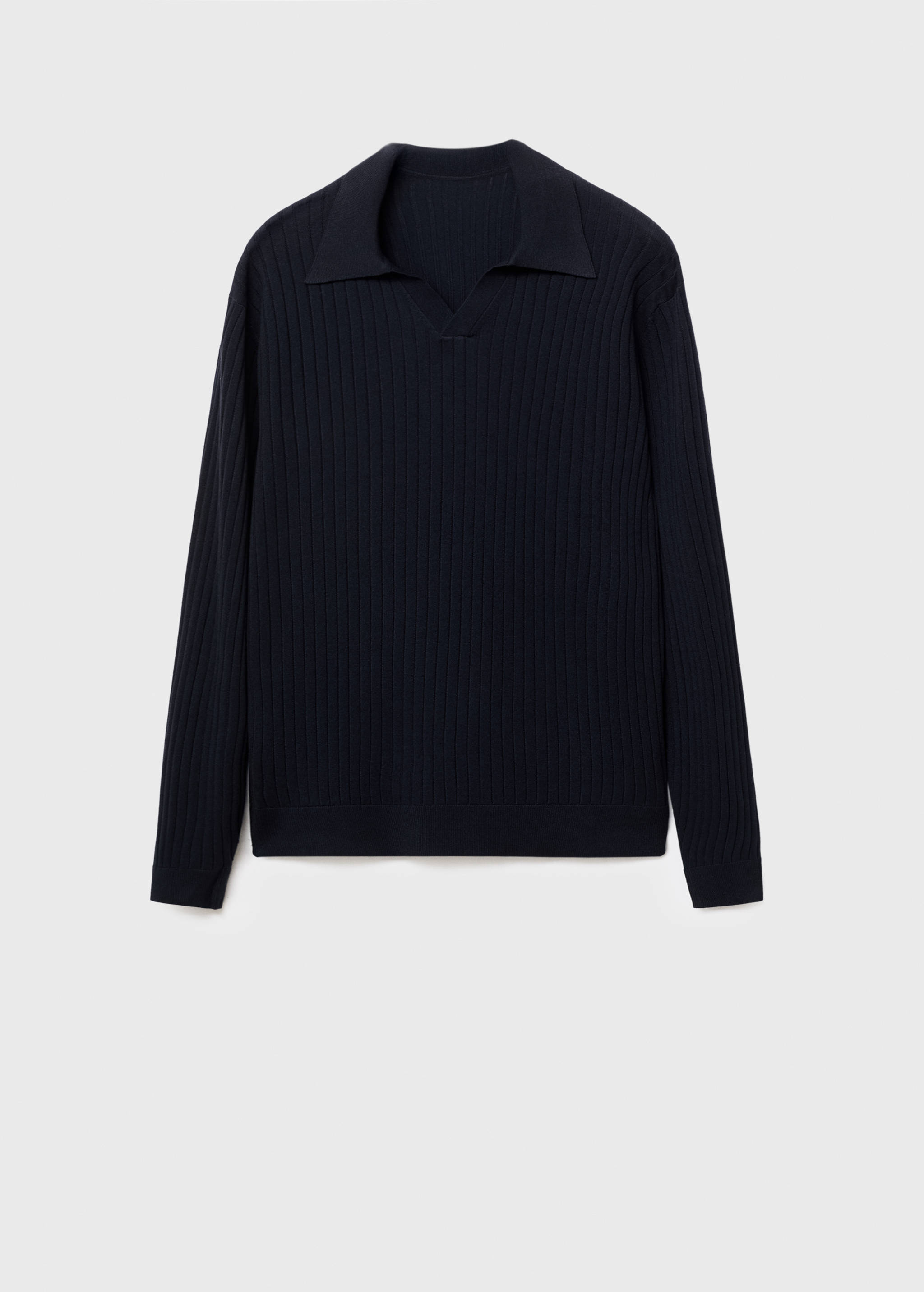 Pull-over polo maille côtelée - Article sans modèle